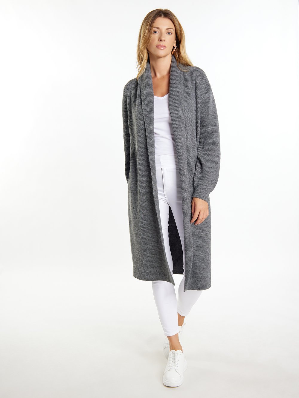 Usha Long Cardigan Damen grau, XL/XXL