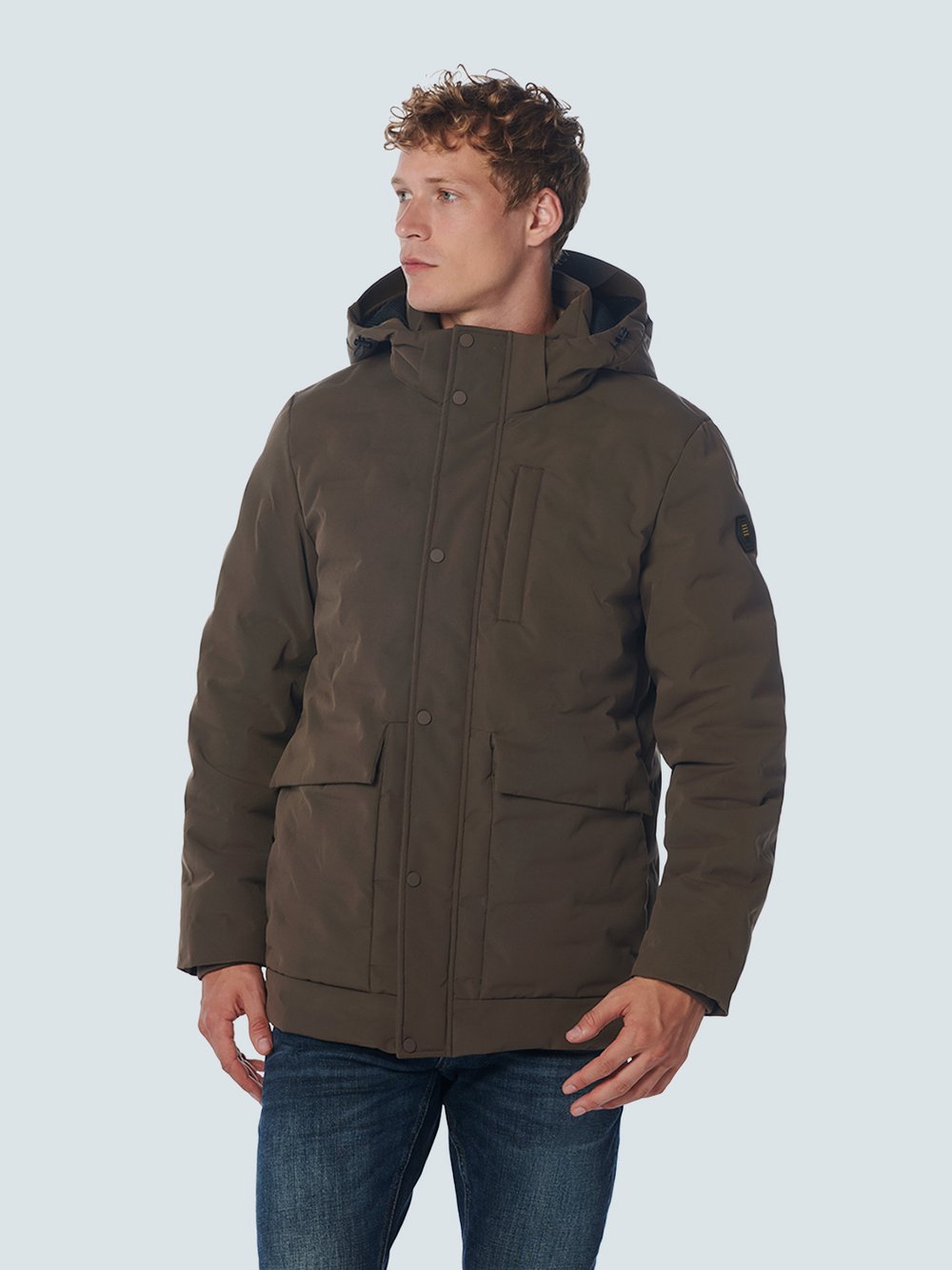 No Excess Jacke mit Kapuze Herren braun, XXL