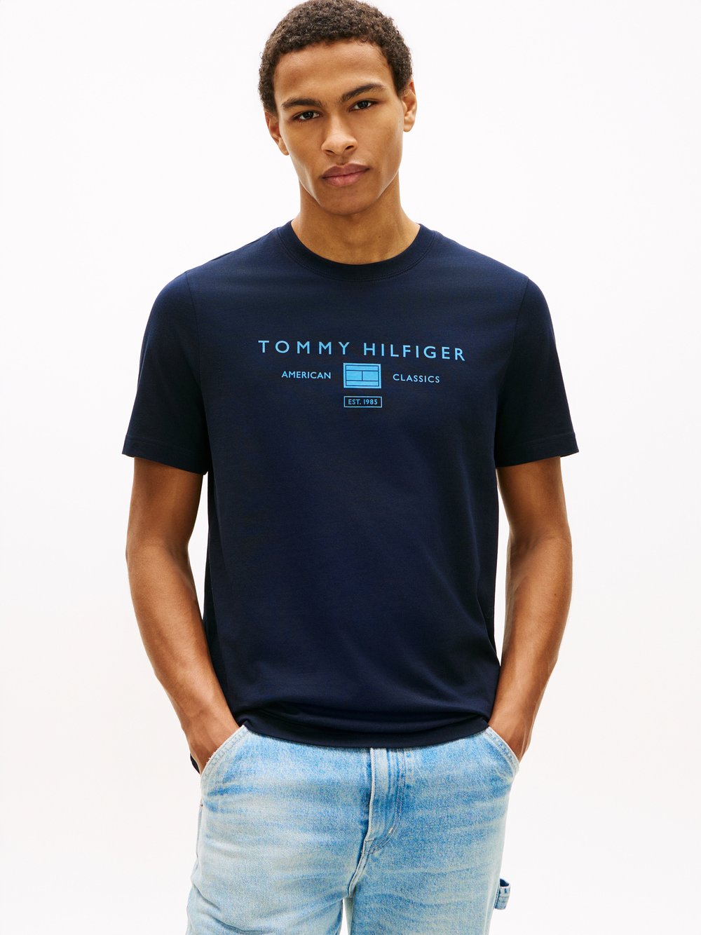 Thumbnail - Tommy Hilfiger T-Shirt Herren Baumwolle (100%) blau, S