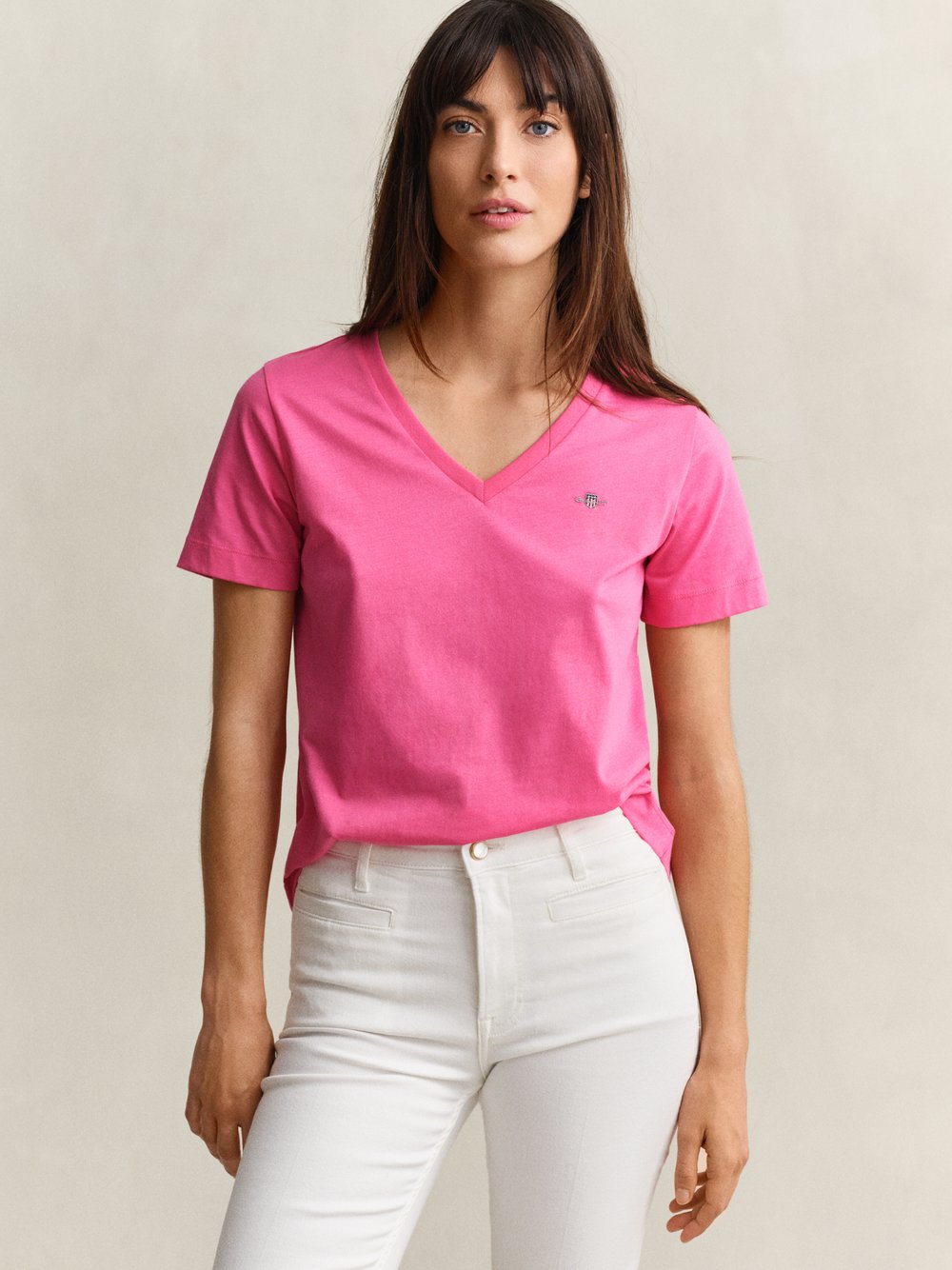 Gant T-Shirt Damen Jersey pink, L
