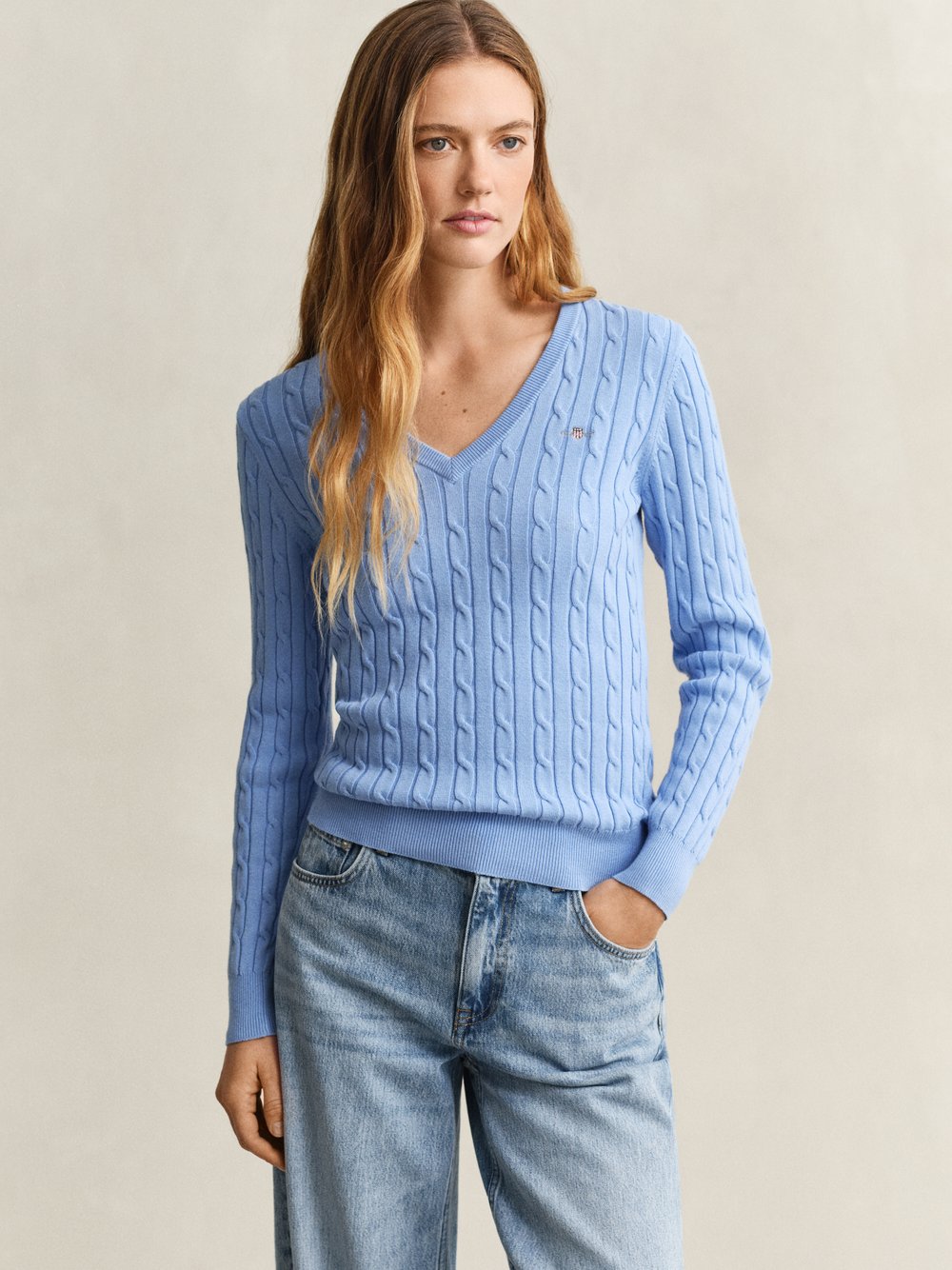 Gant Pullover Damen Baumwolle blau, S