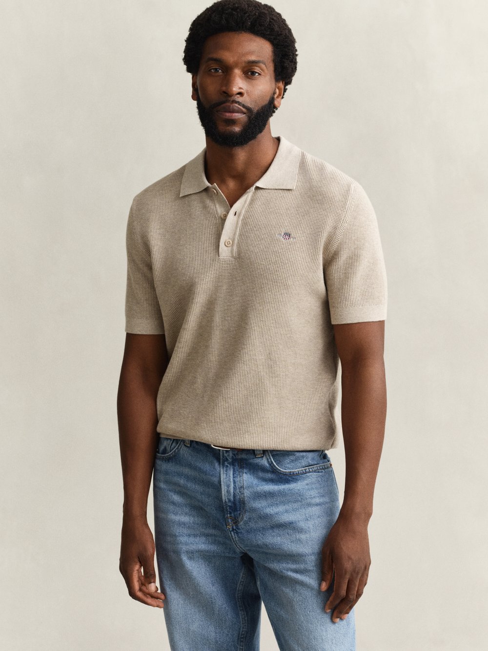 Thumbnail - Gant Poloshirt Herren Baumwolle (100%) beige, L