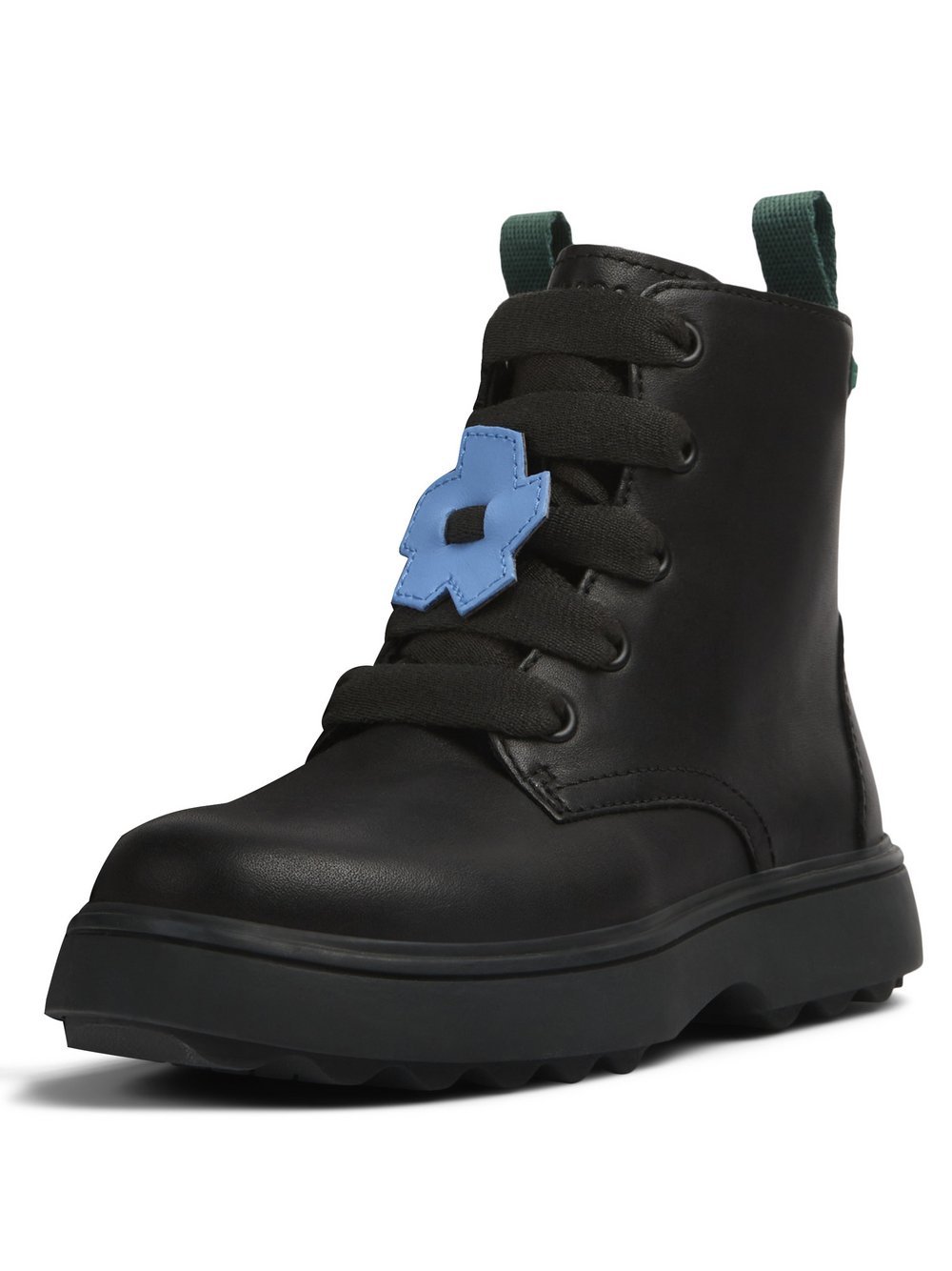 Camper Stiefeletten Kinder Leder schwarz, 28