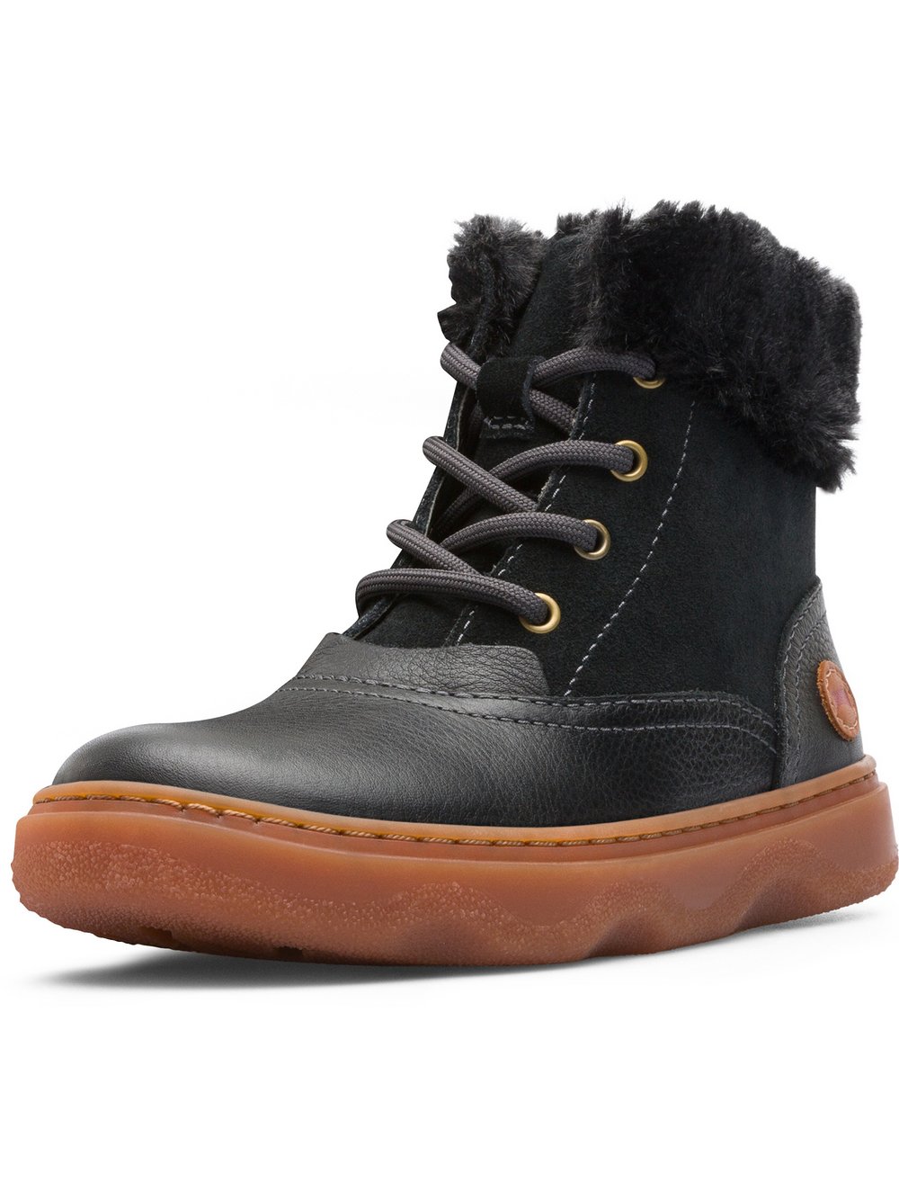 Camper Kids Stiefel Kinder Leder schwarz, 28