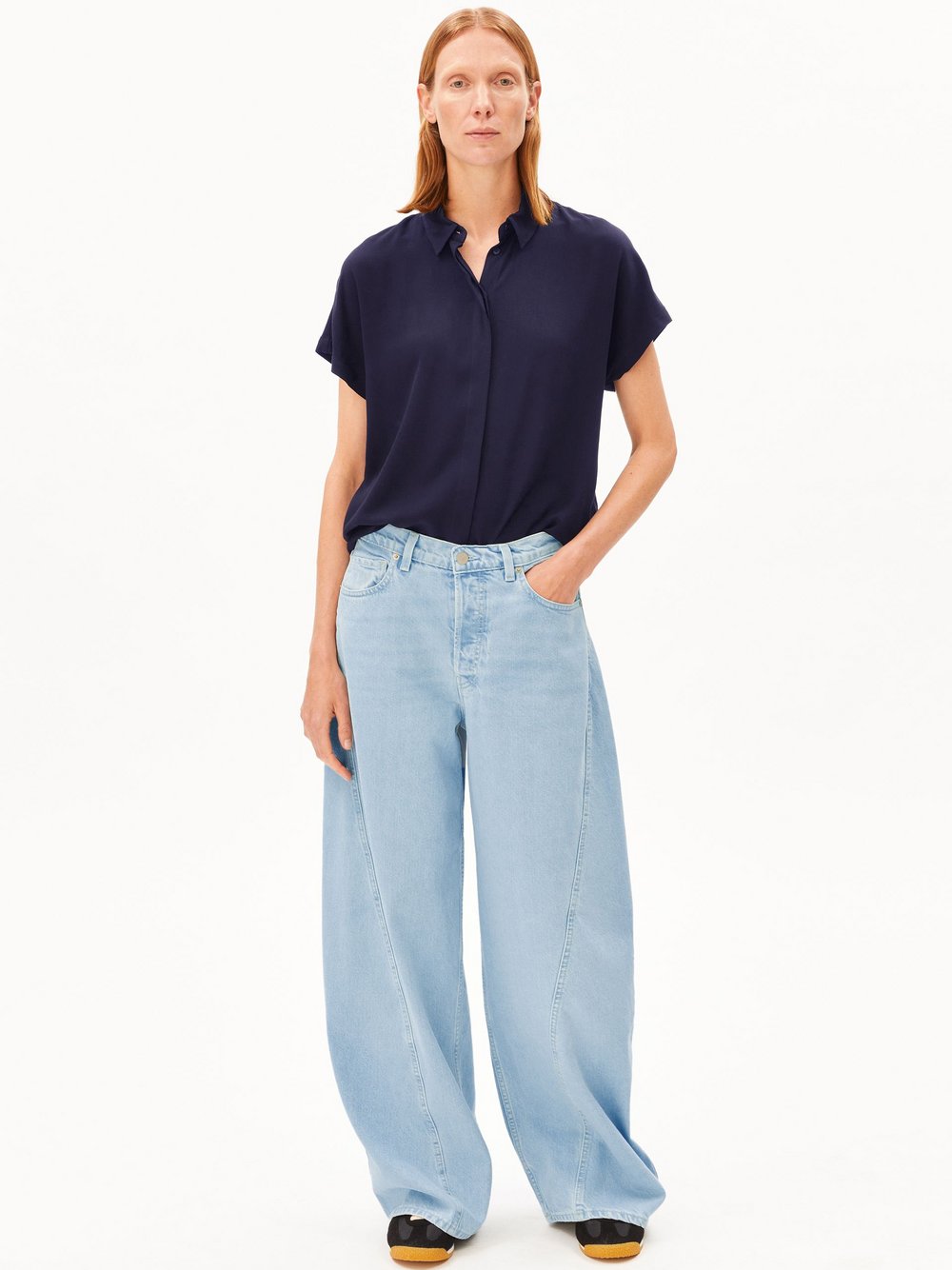 Thumbnail - ARMEDANGELS Bluse Damen Viskose (100%) blau, S