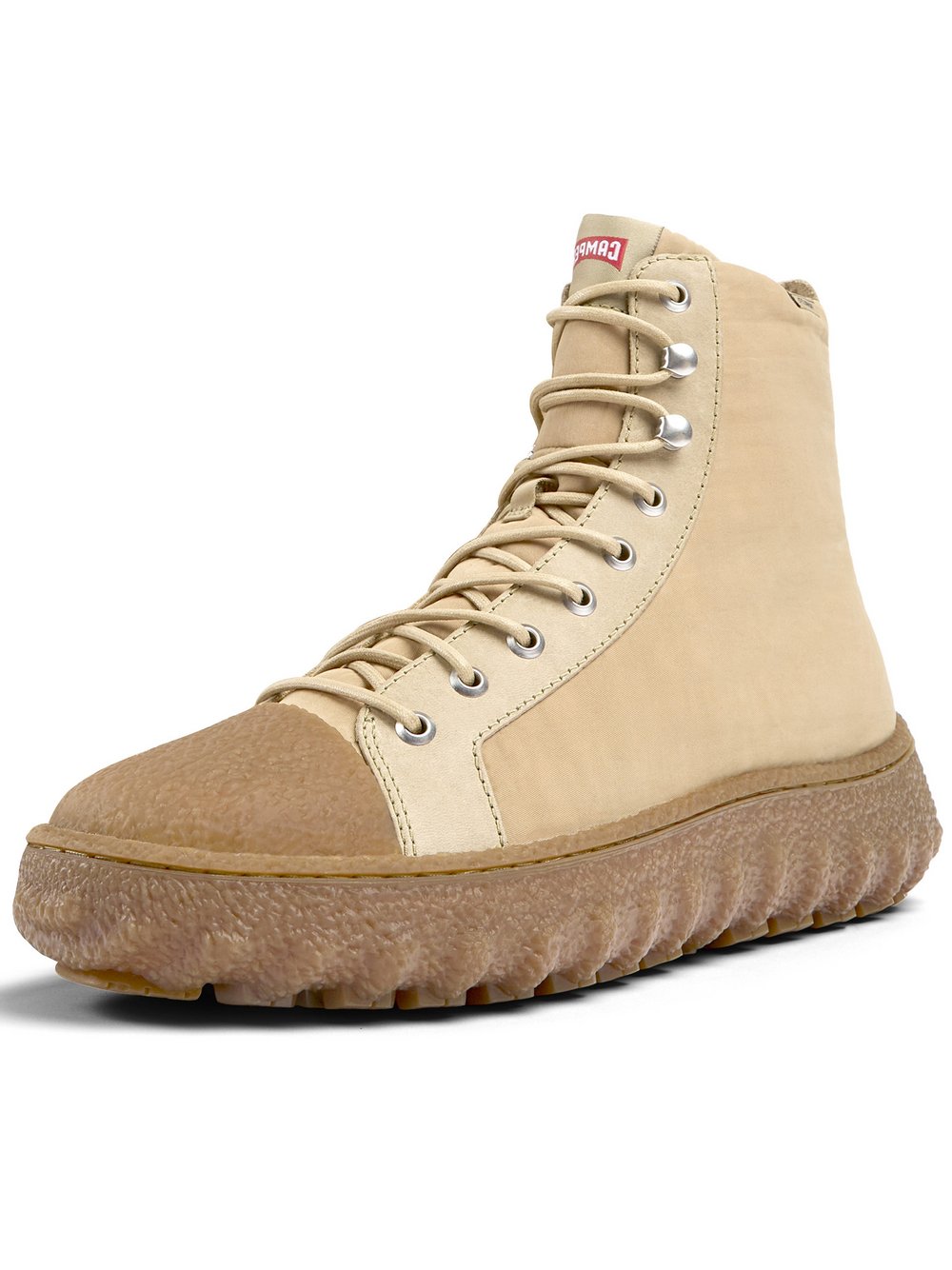 Camper Schnürstiefel Herren Textil beige, 42