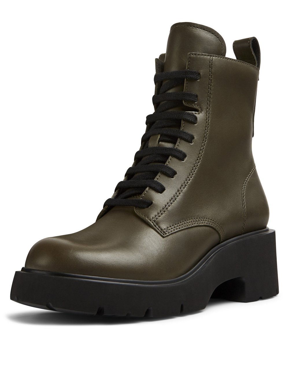 Camper Stiefeletten Damen Leder grün, 36