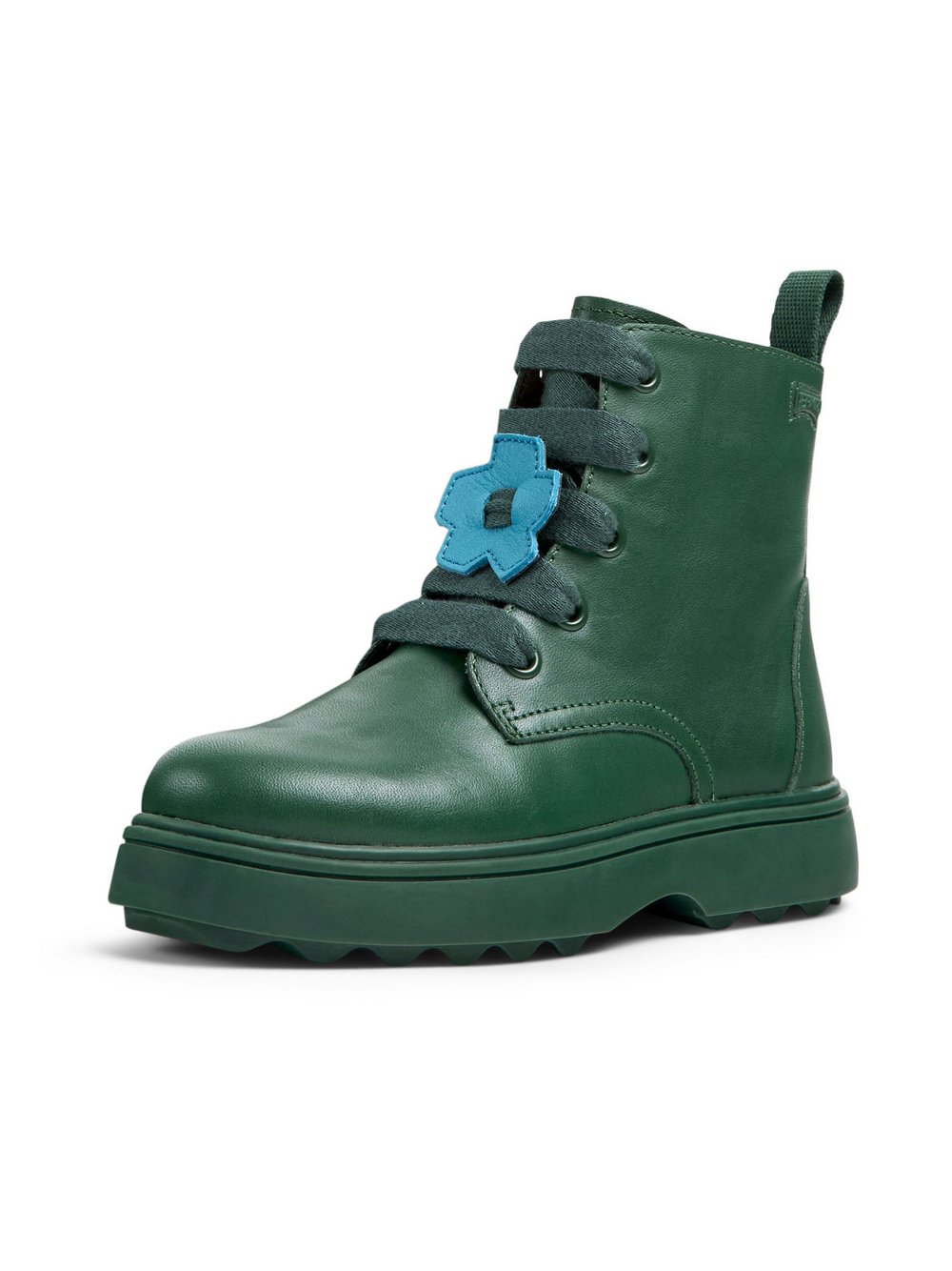 Camper Stiefeletten Kinder Leder grün, 32