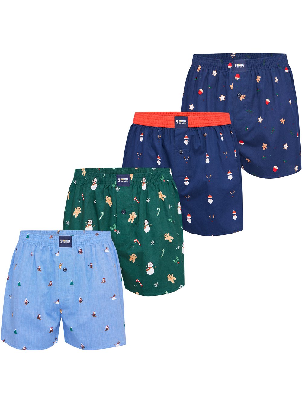 HAPPY SHORTS Boxer  Herren Baumwolle mehrfarbig bedruckt, S