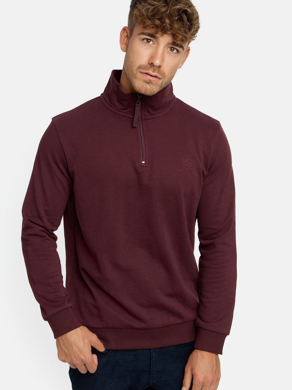 Indicode Sweatshirt Herren Baumwolle rot, M