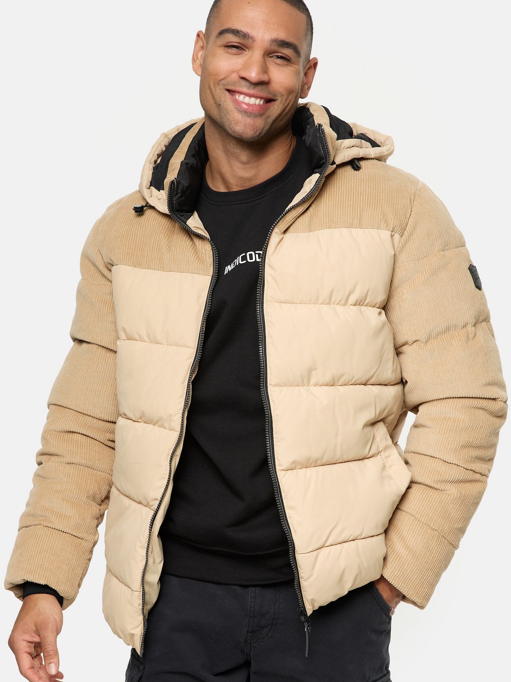 Indicode Winterjacke Herren beige, S