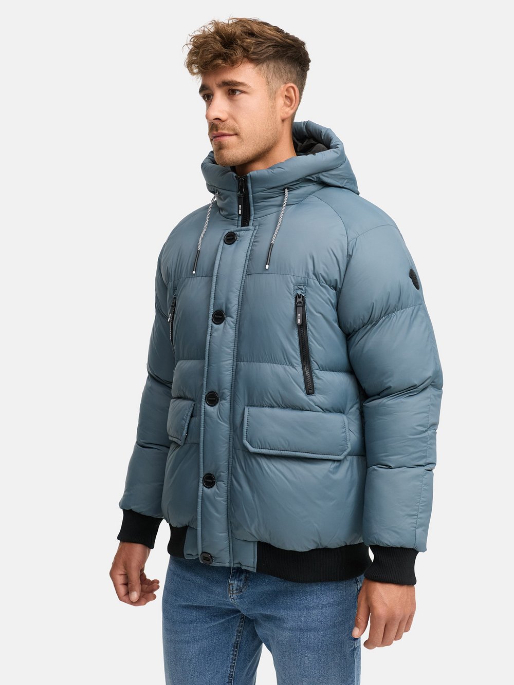 Indicode Winterjacke Herren blau, S