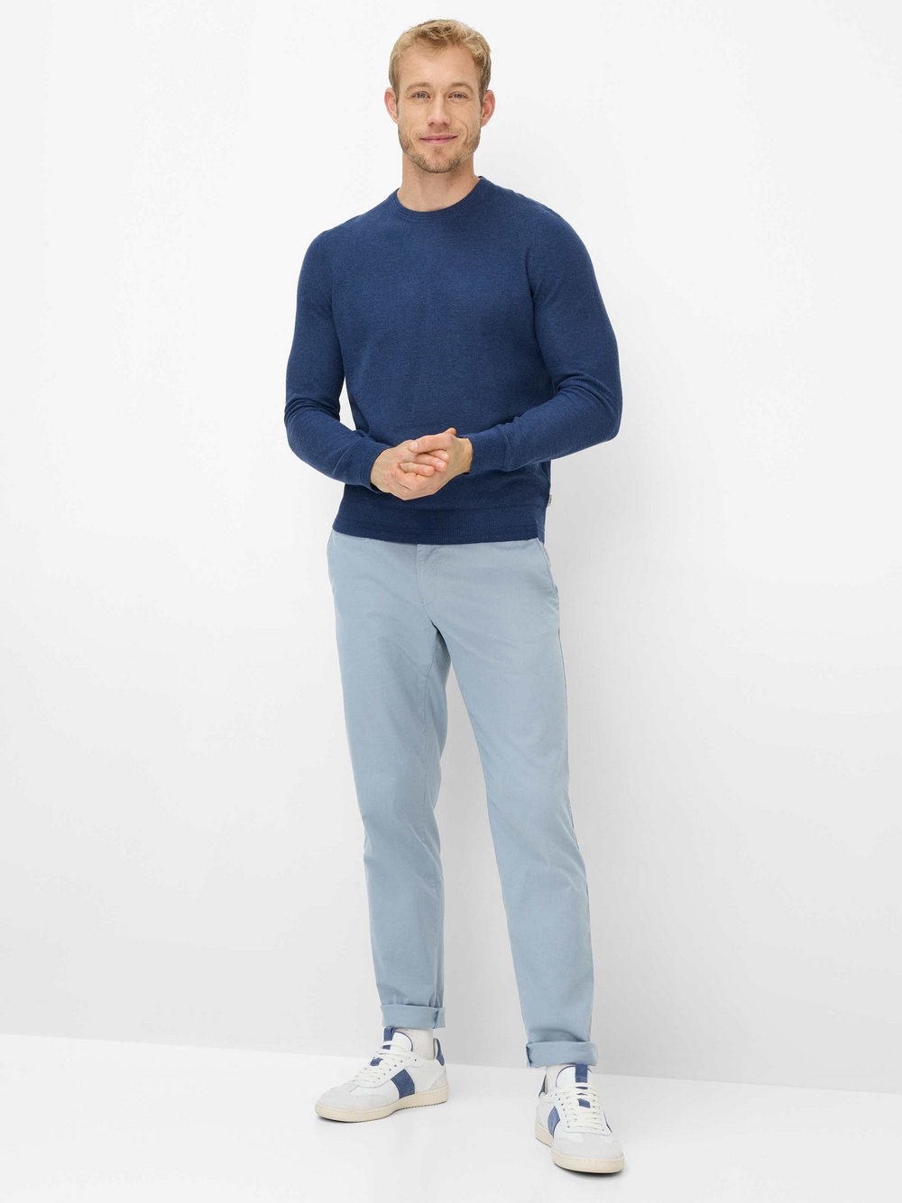 Thumbnail - BRAX Chino Herren Baumwolle blau, 32-32