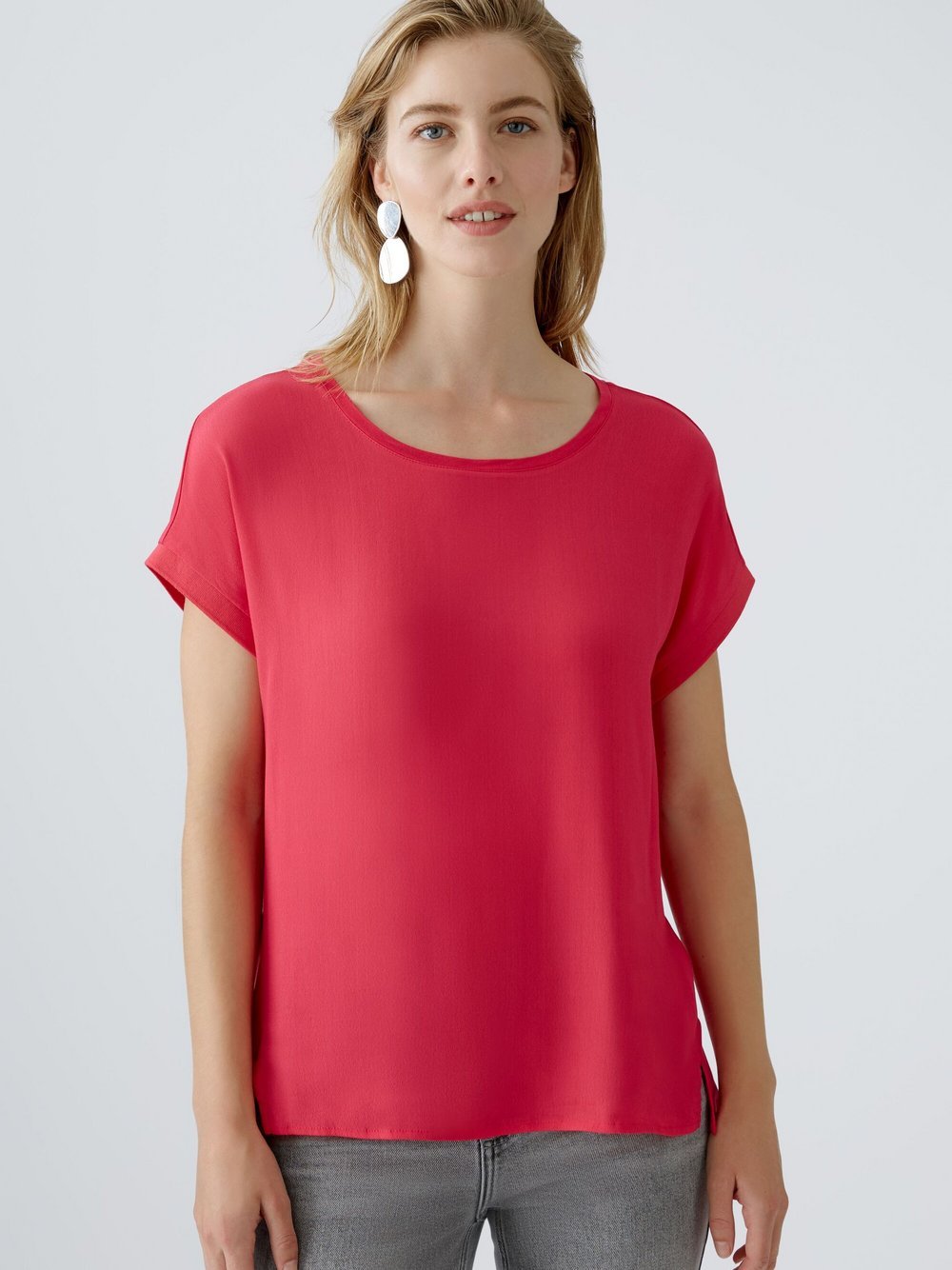 Oui Blusenshirt Damen Viskose pink, 36