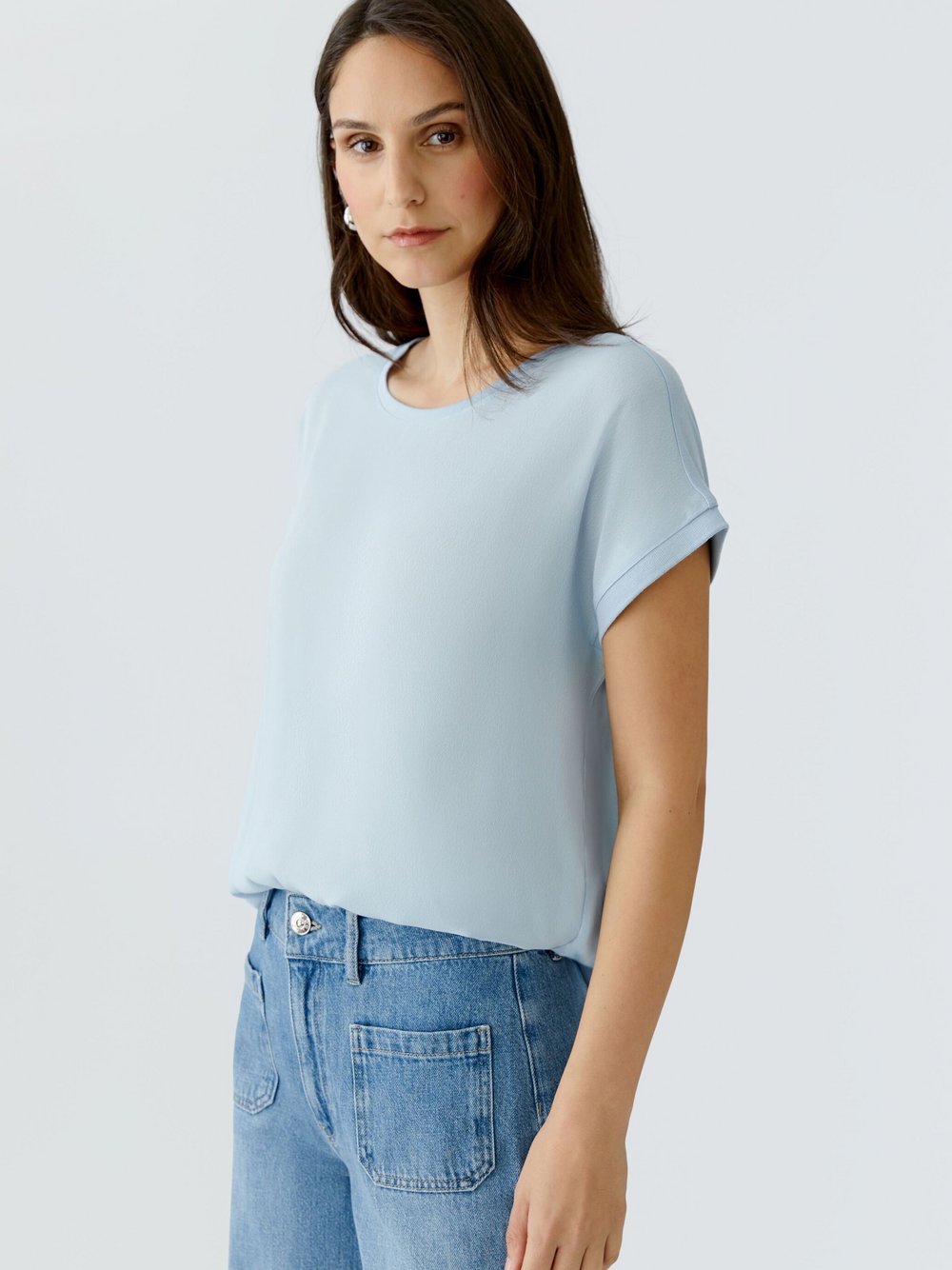 Thumbnail - Oui Blusenshirt Damen Viskose blau, 46