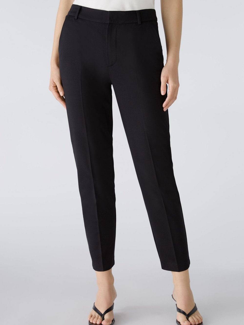 Oui Hose Damen Viskose schwarz, 38