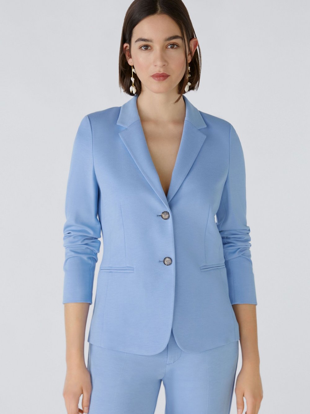 Oui Blazer Damen Viskose blau, 38