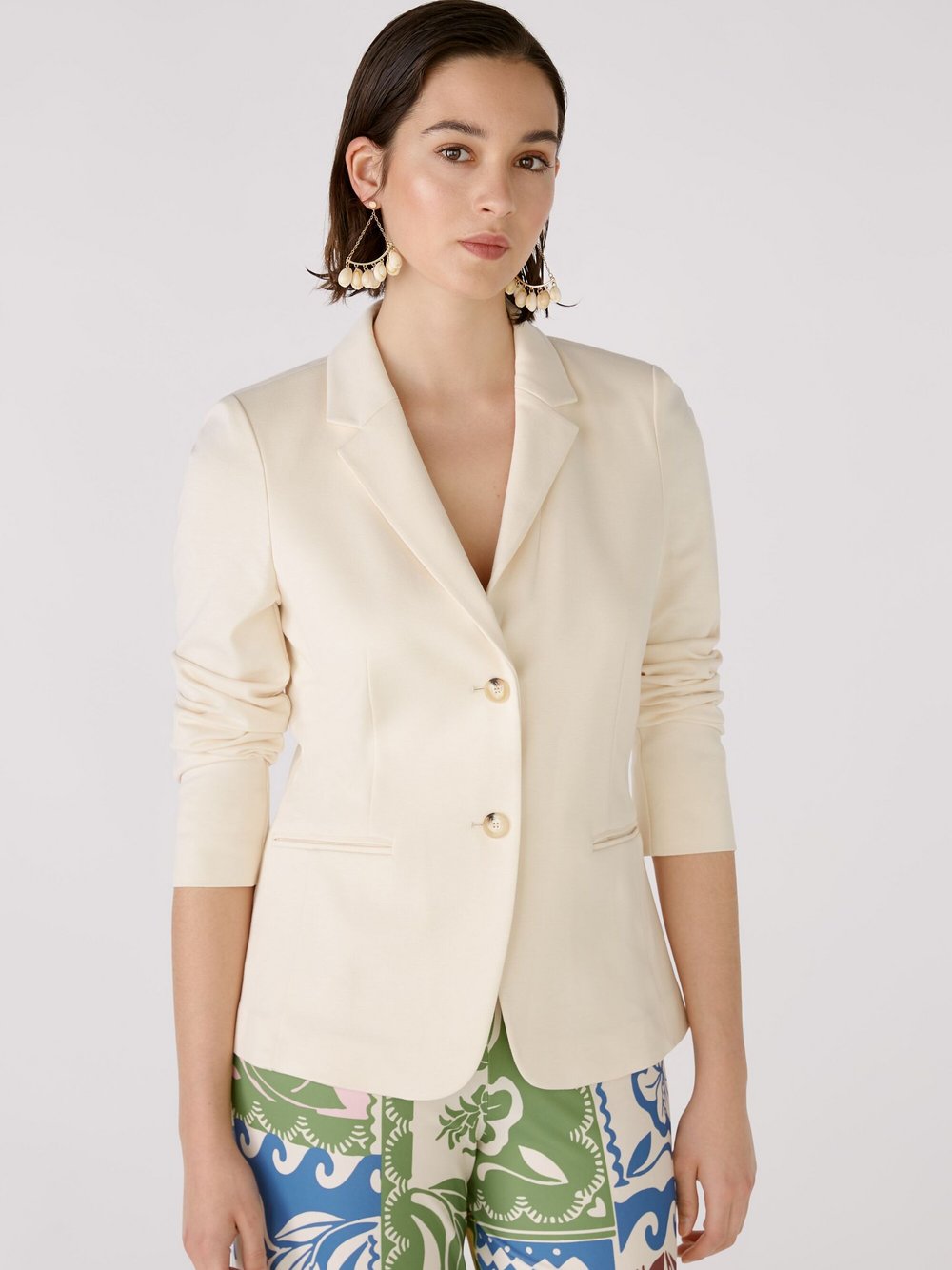 Oui Blazer Damen Viskose weiß, 40
