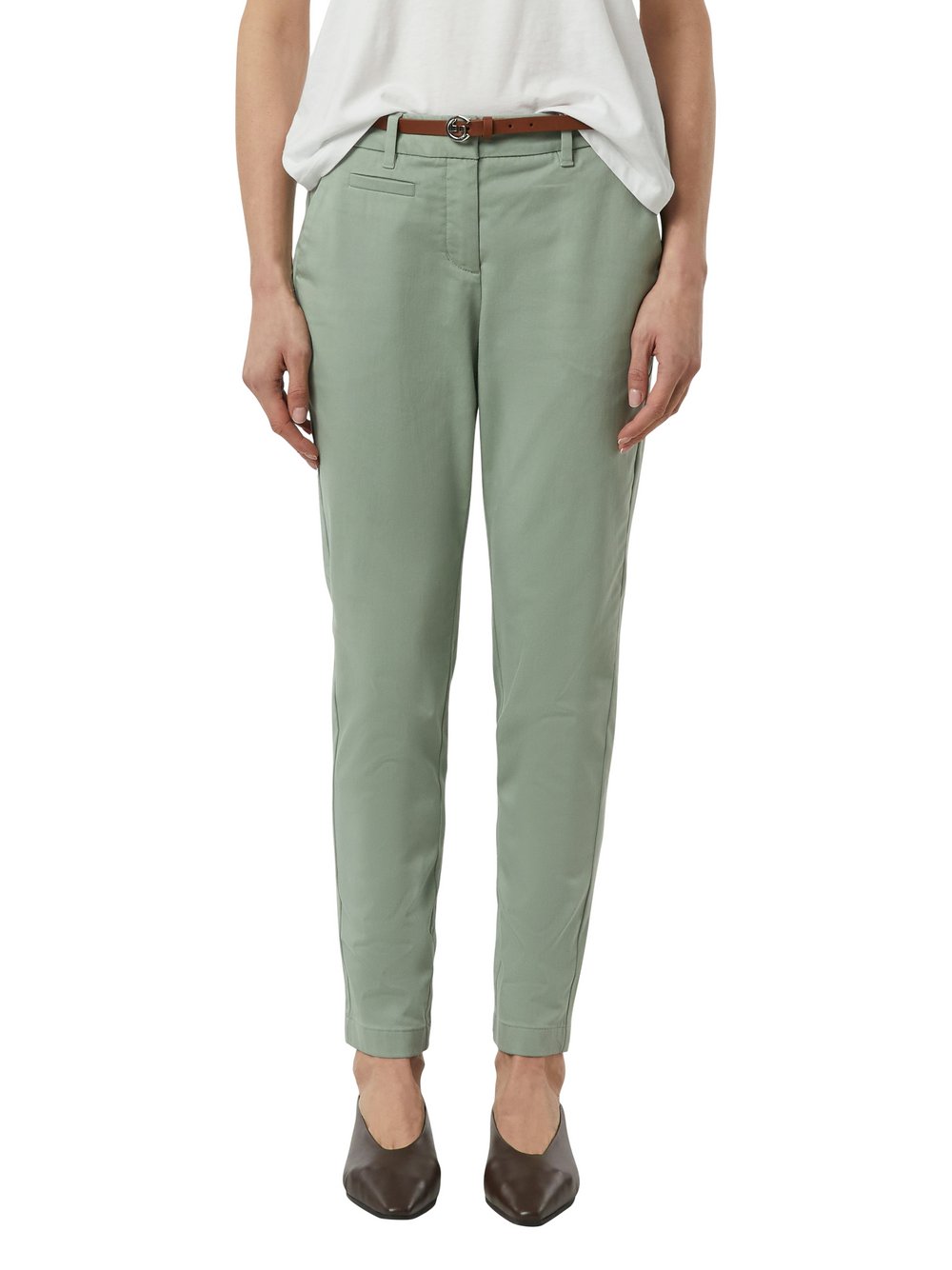 comma Chino Damen Baumwolle grün, 46