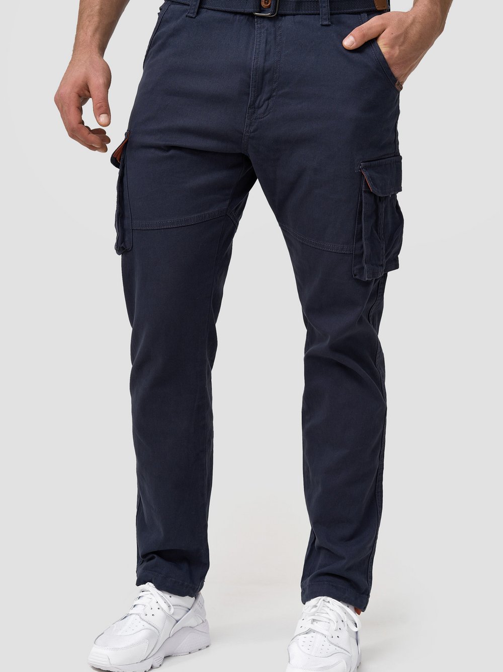 Indicode Cargohose Herren Baumwolle blau, XL