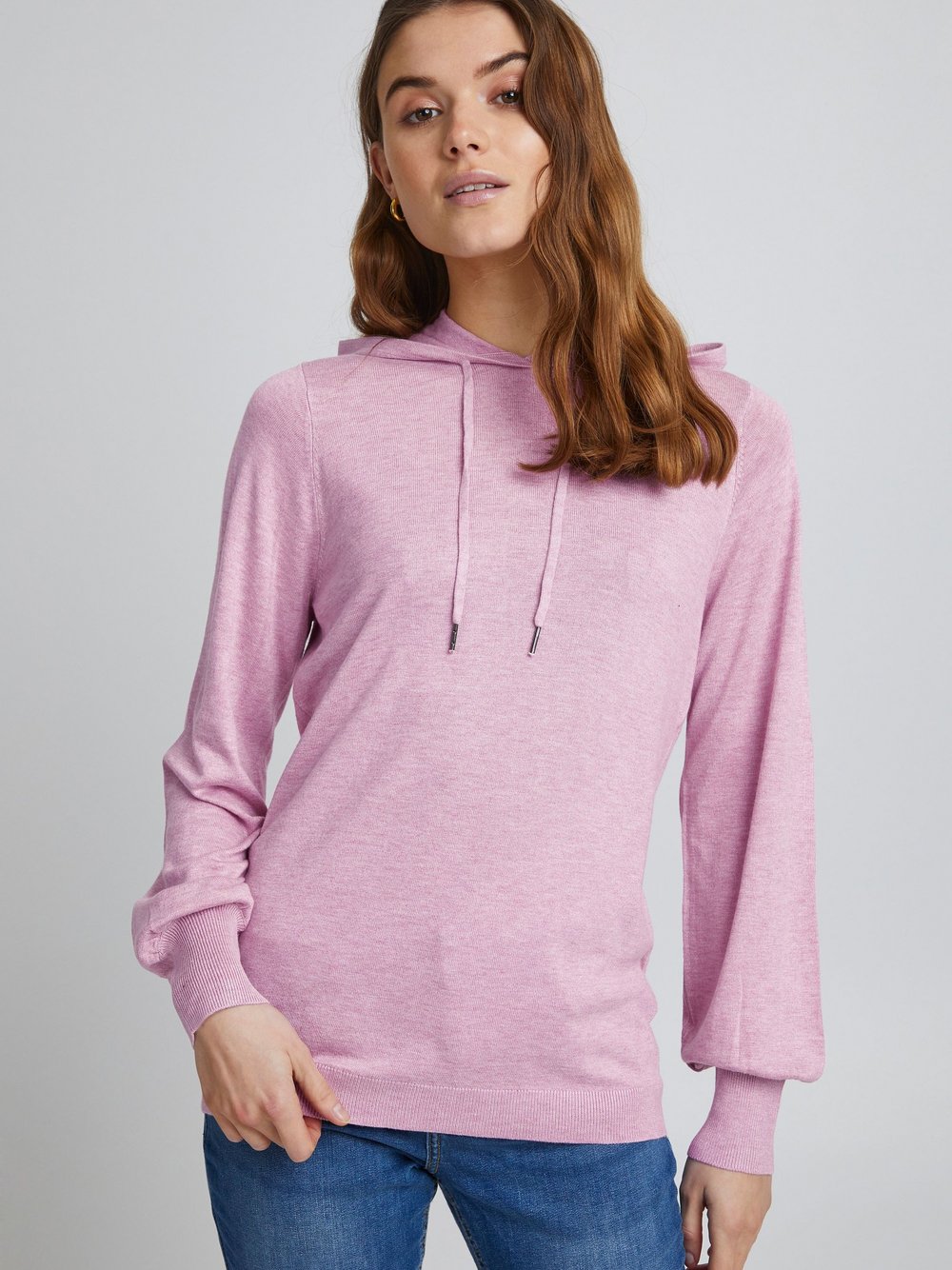 B.Young Kapuzenpullover Damen Viskose rosa, M