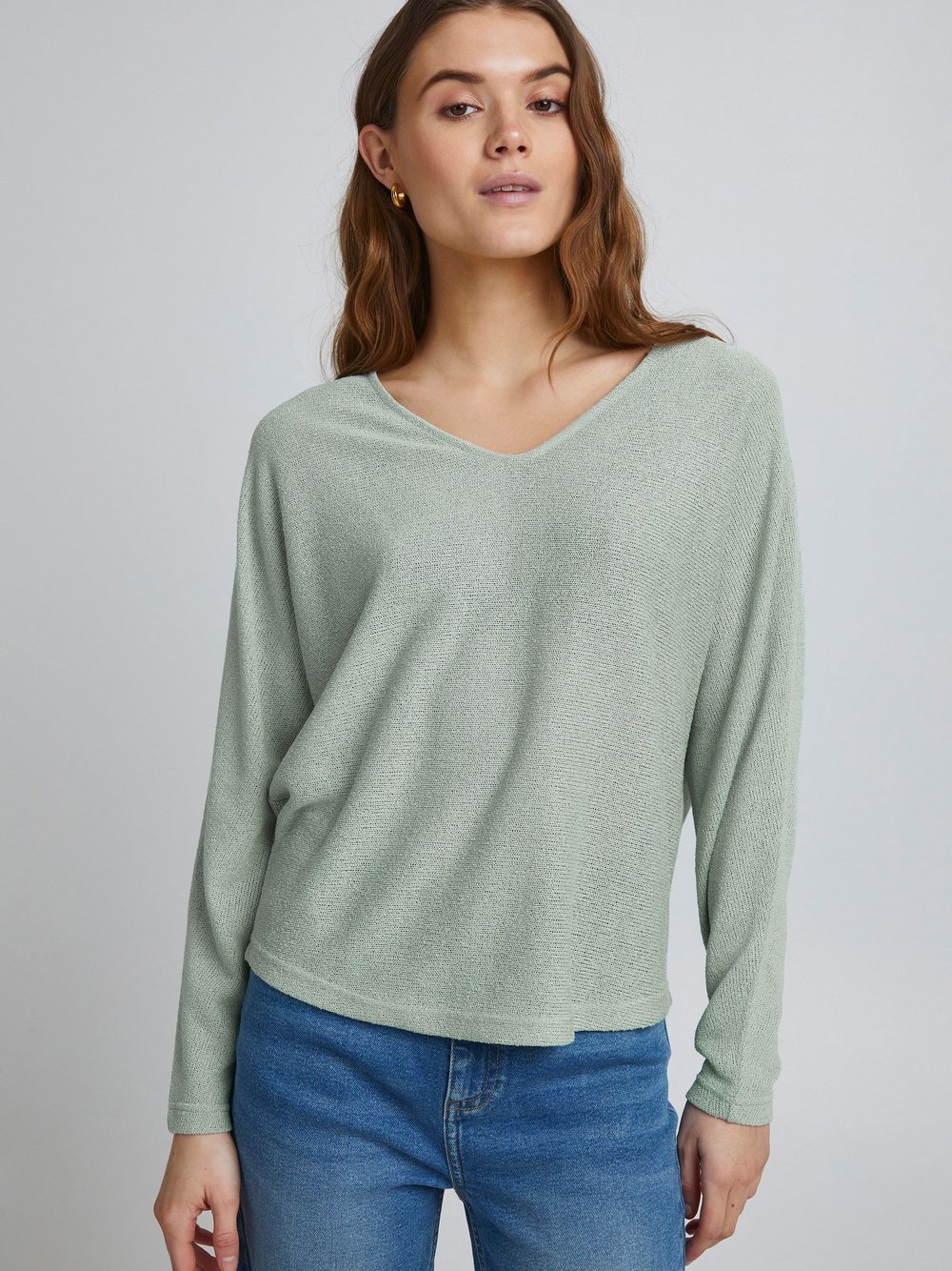 B.Young Strickpullover Damen Viskose grün, S