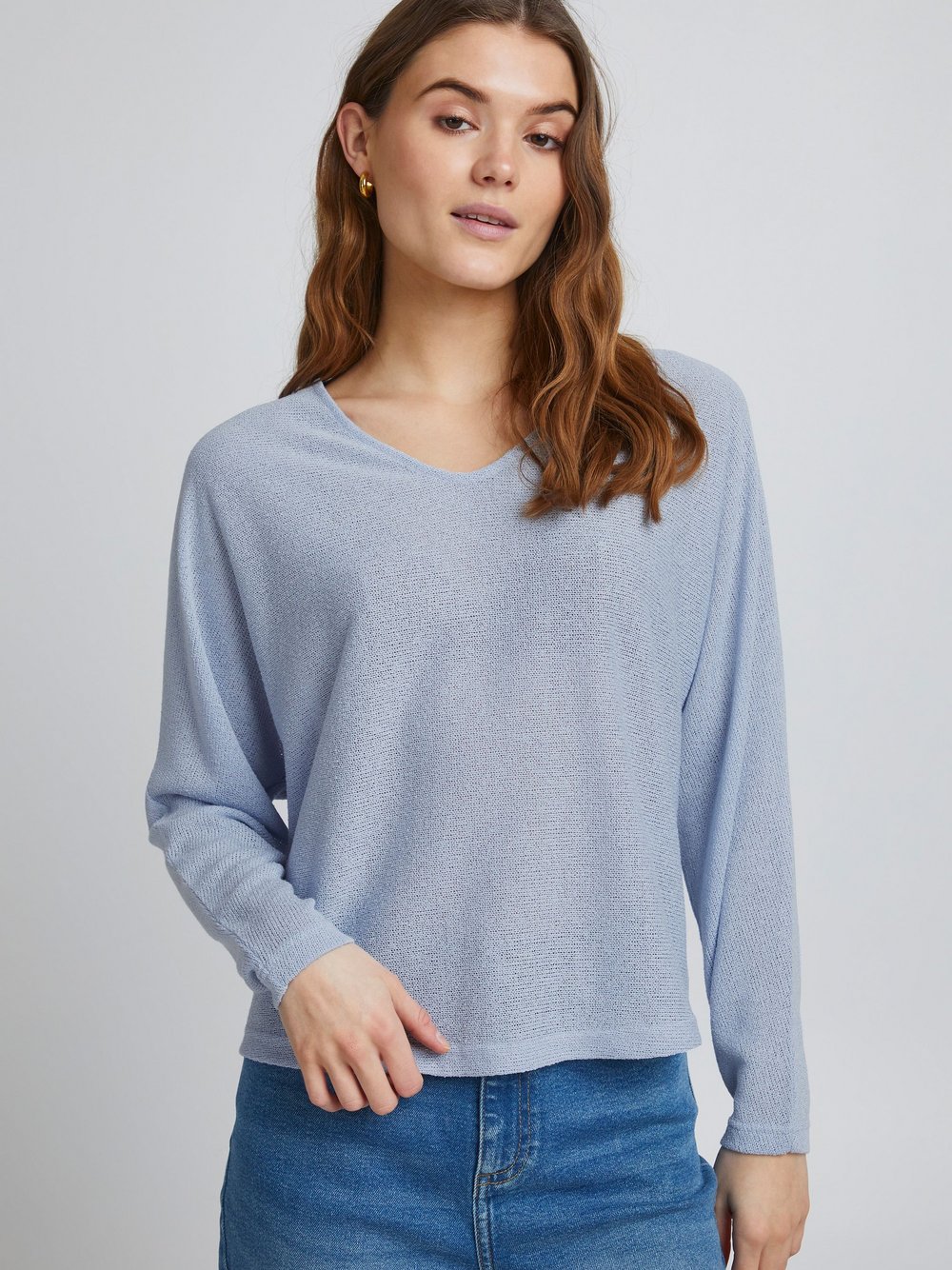 B.Young Strickpullover Damen Viskose blau, M