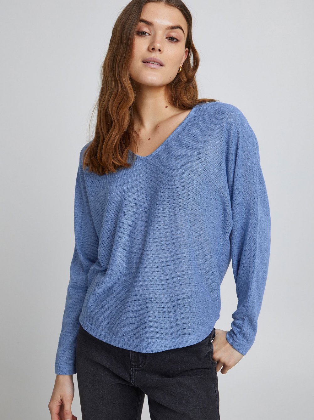 B.Young Strickpullover Damen Viskose blau, XS