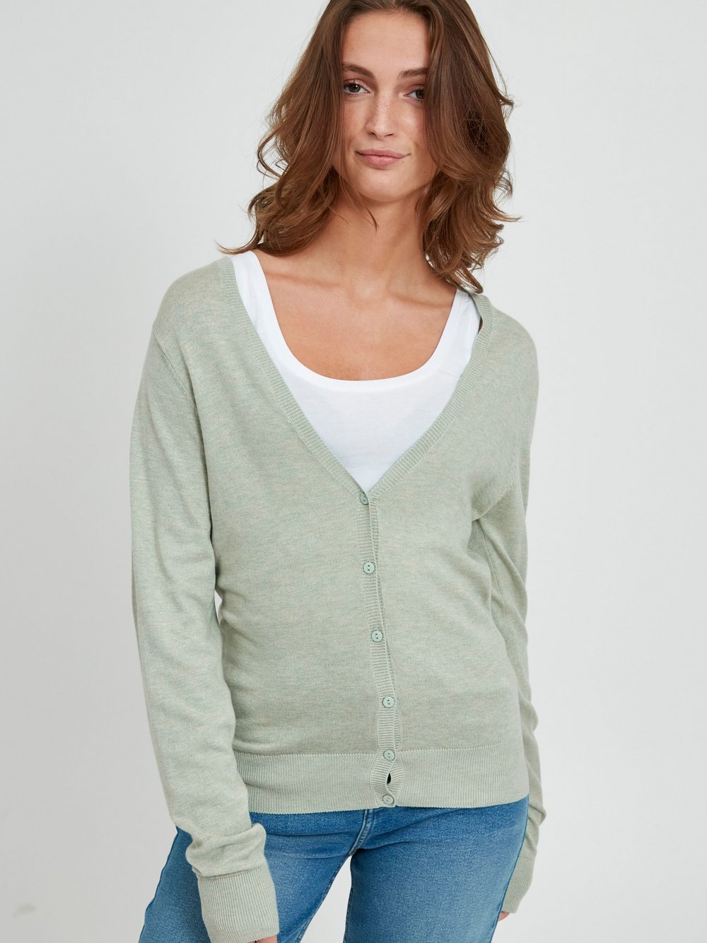 B.Young Cardigan Damen Viskose grün, XS