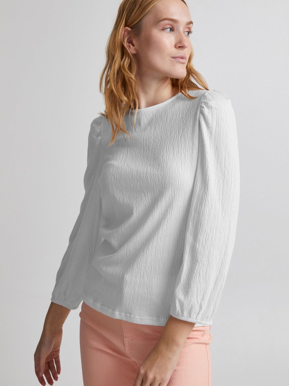 B.Young 3/4-Arm-Shirt Damen weiß, L