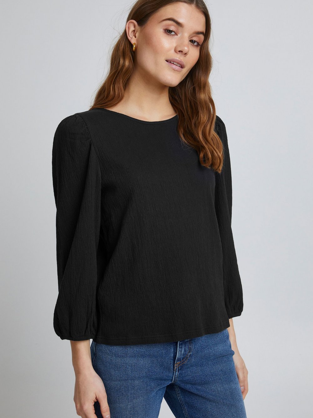 B.Young 3/4-Arm-Shirt Damen schwarz, M