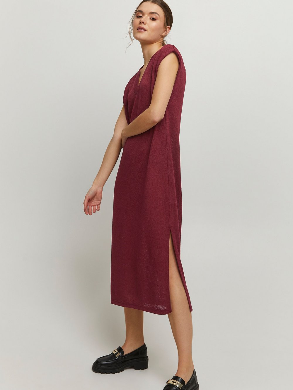 B.Young Strickkleid Damen rot, M