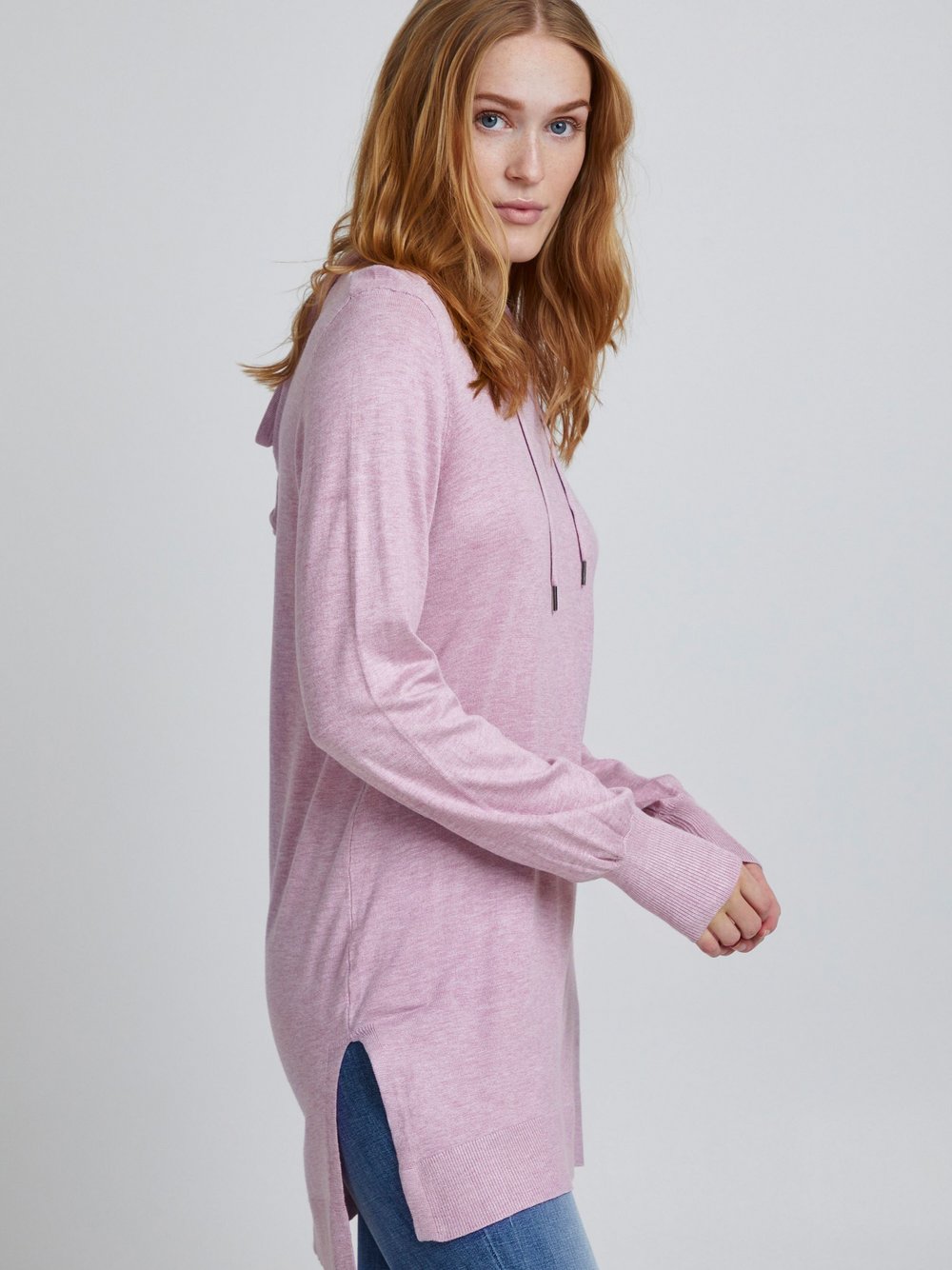 B.Young Longpullover Damen Viskose rosa, M