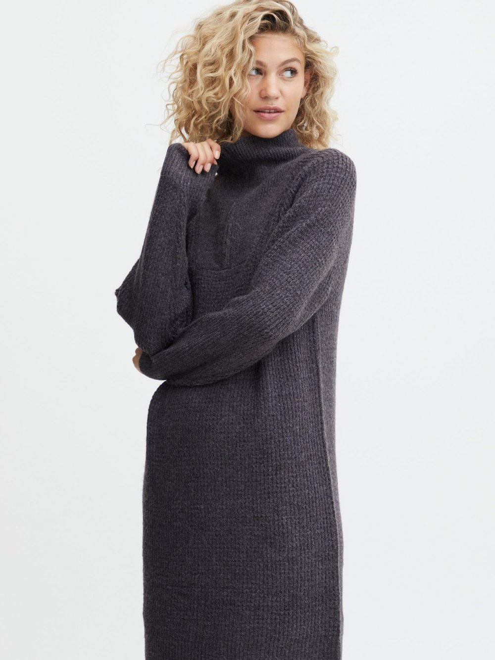 Thumbnail - B.Young Strickkleid Damen grau, M