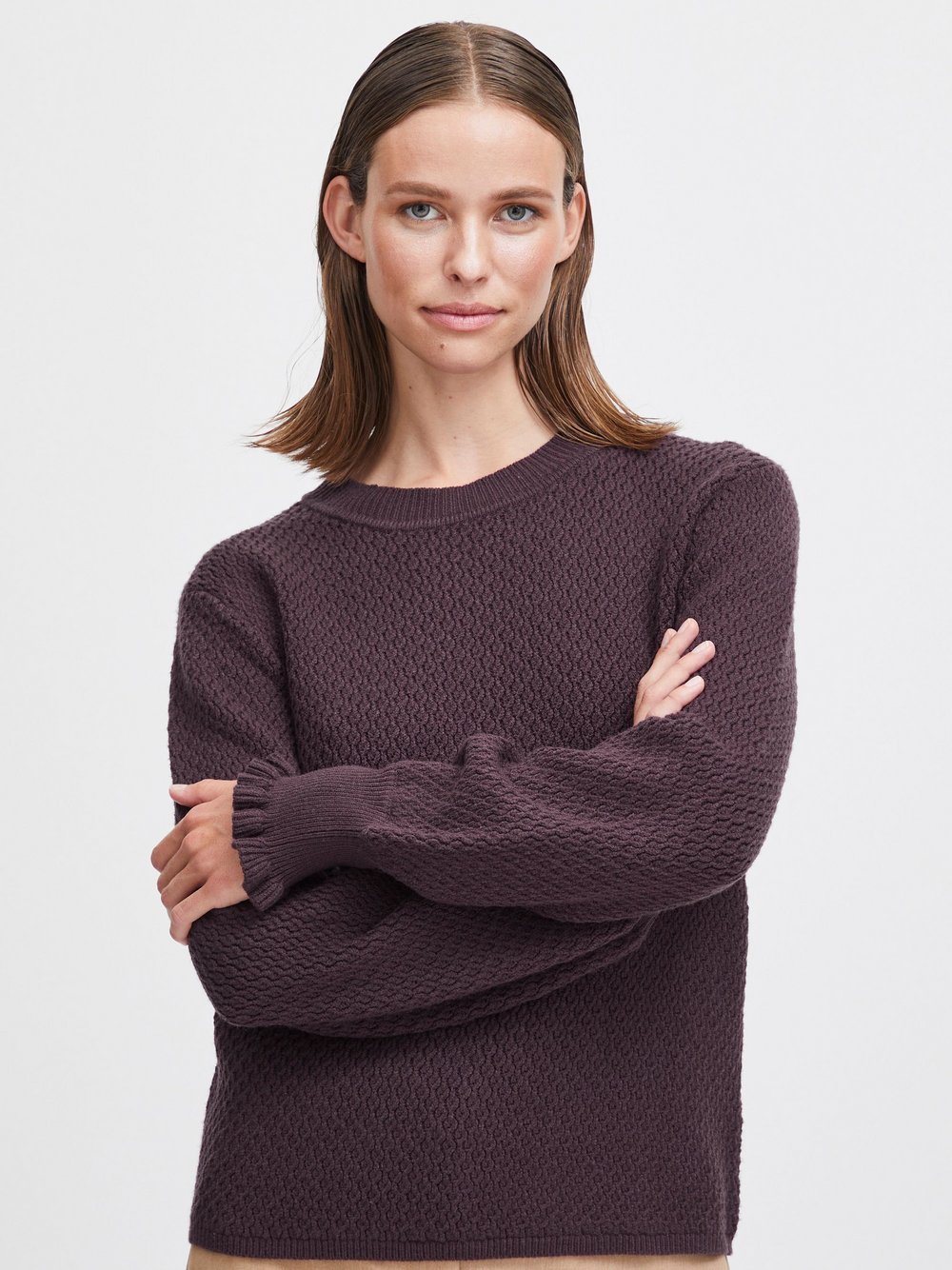 B.Young Strickpullover Damen Viskose lila, S