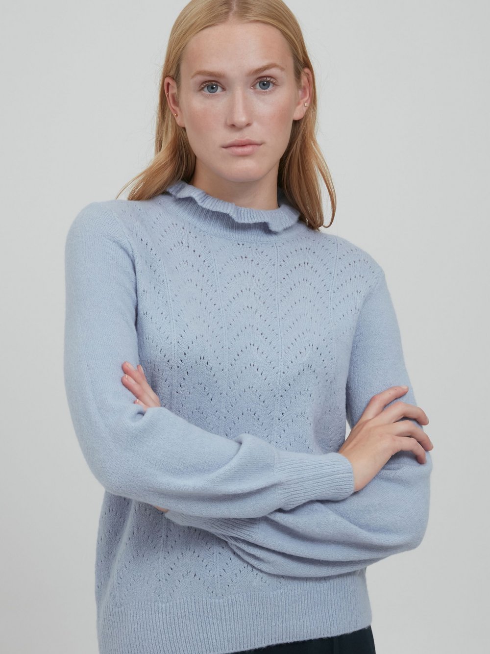 B.Young Strickpullover Damen blau, XXL