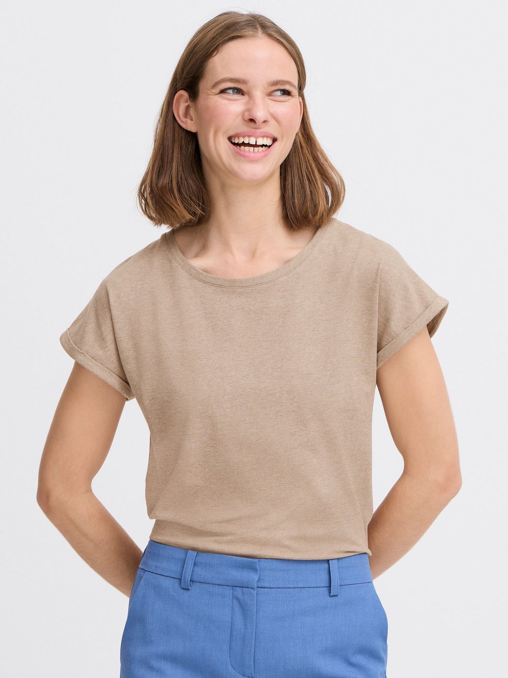 B.Young T-Shirt Damen beige, L