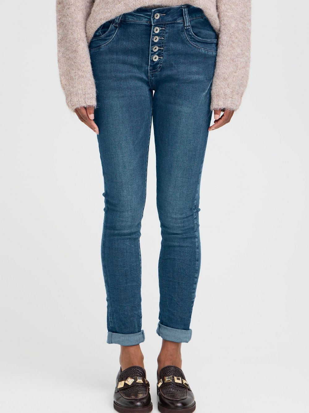 B.Young Skinny-fit-Jeans Damen Baumwolle blau, 44