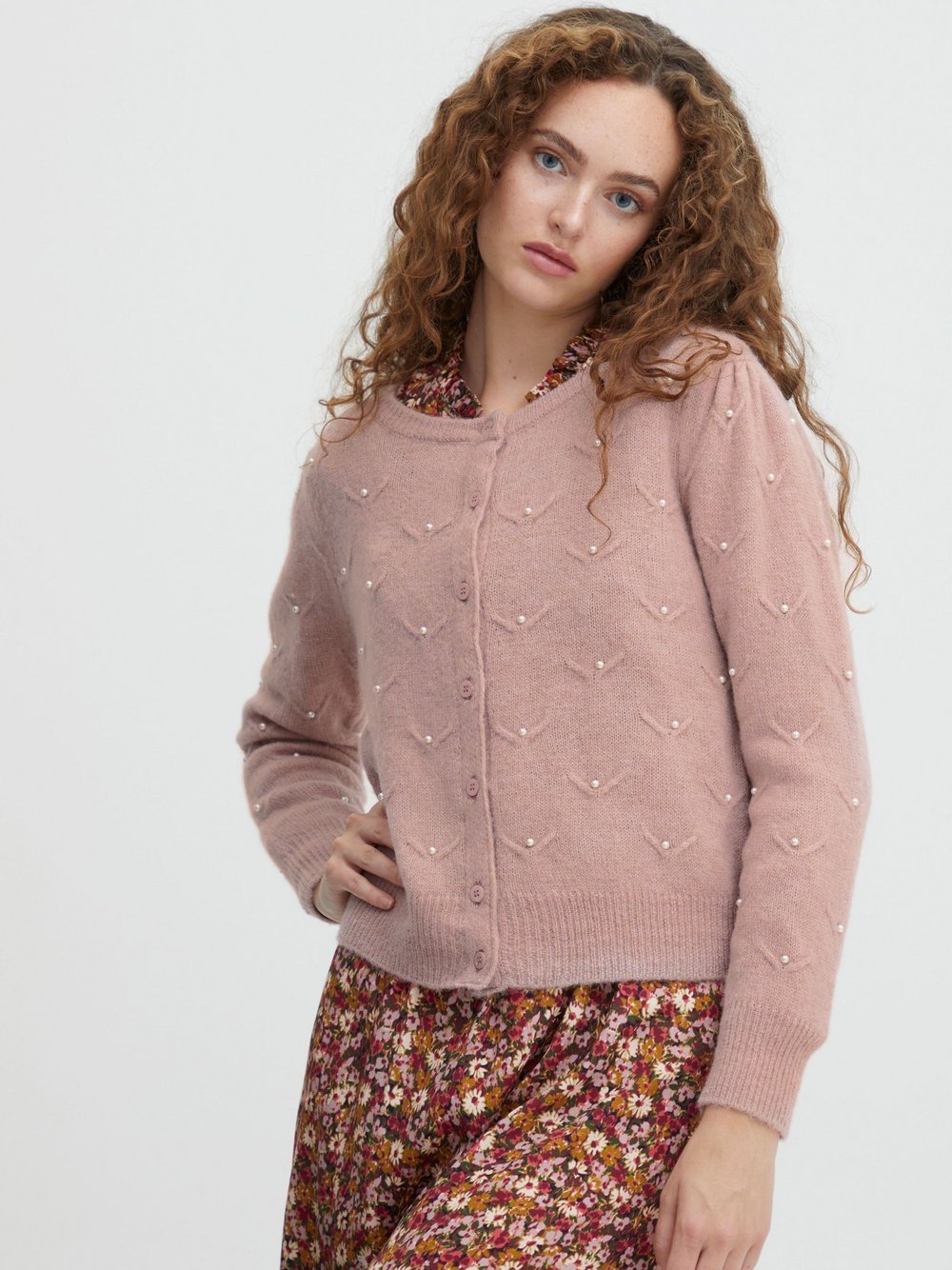 Atelier Rêve Strickjacke Damen Wolle rosa, L