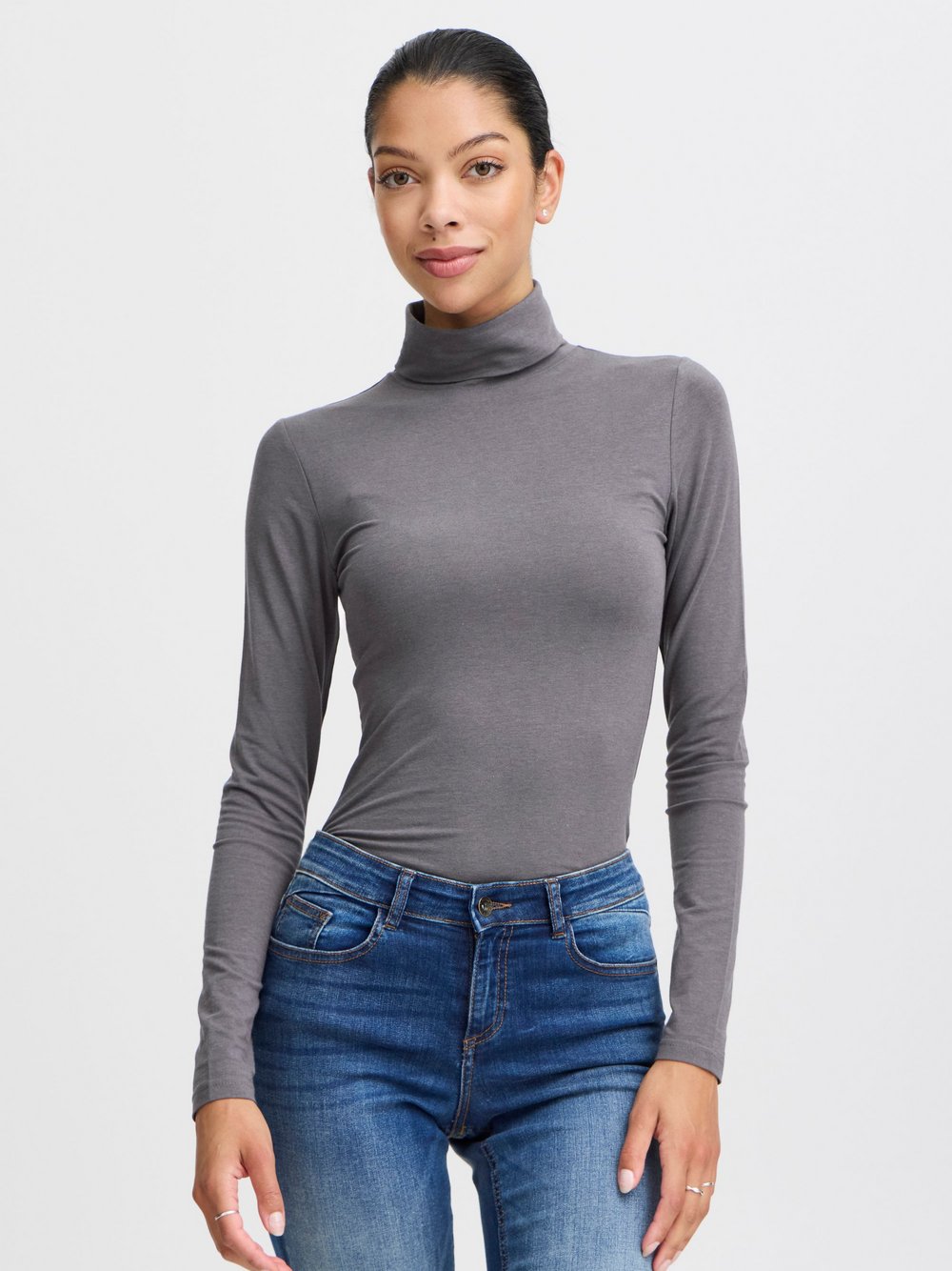 B.Young Longsleeve Damen grau, XS