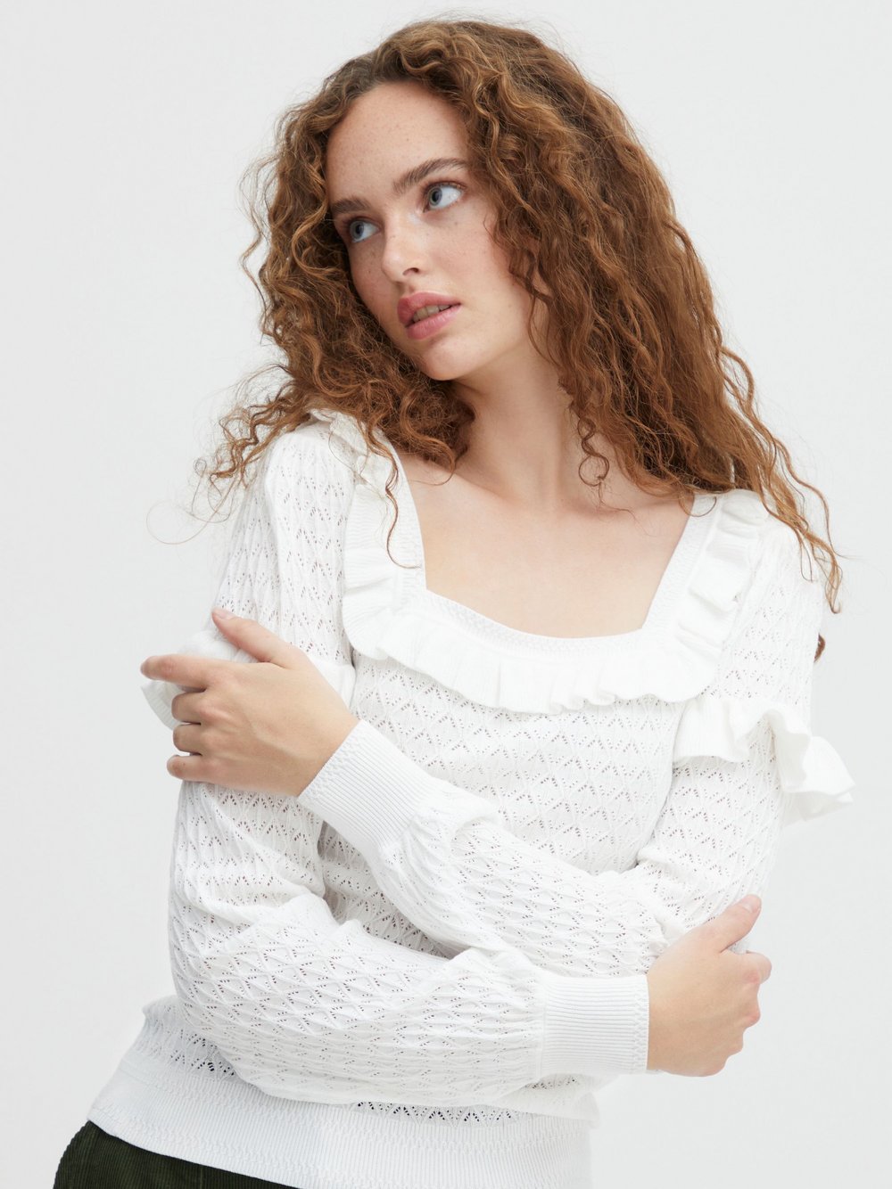 Atelier Rêve Strickpullover Damen Viskose weiß, L