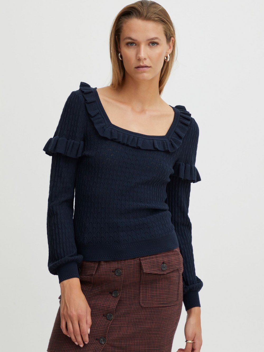 Atelier Rêve Strickpullover Damen Viskose blau, S