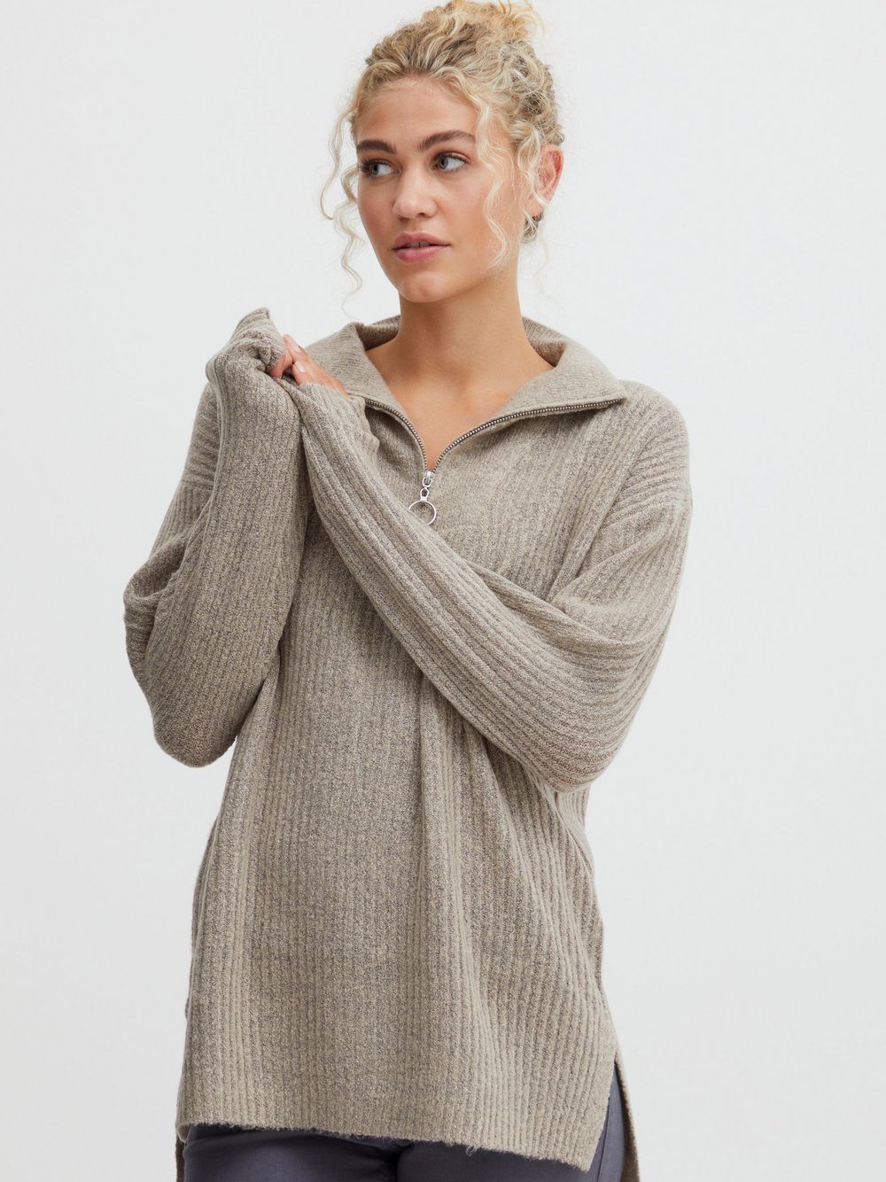 B.Young Strickpullover Damen beige, M