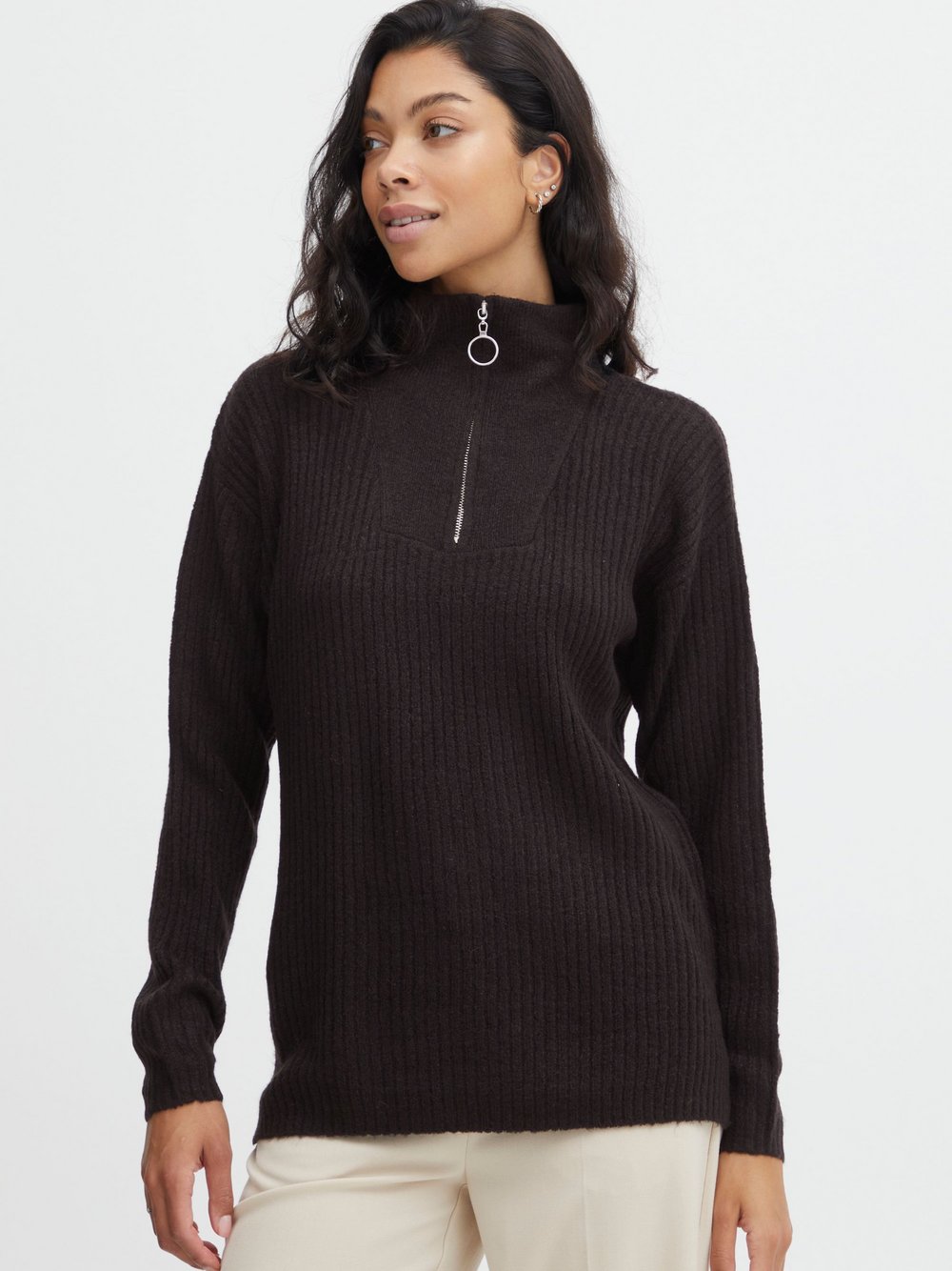 Thumbnail - B.Young Strickpullover Damen schwarz, S