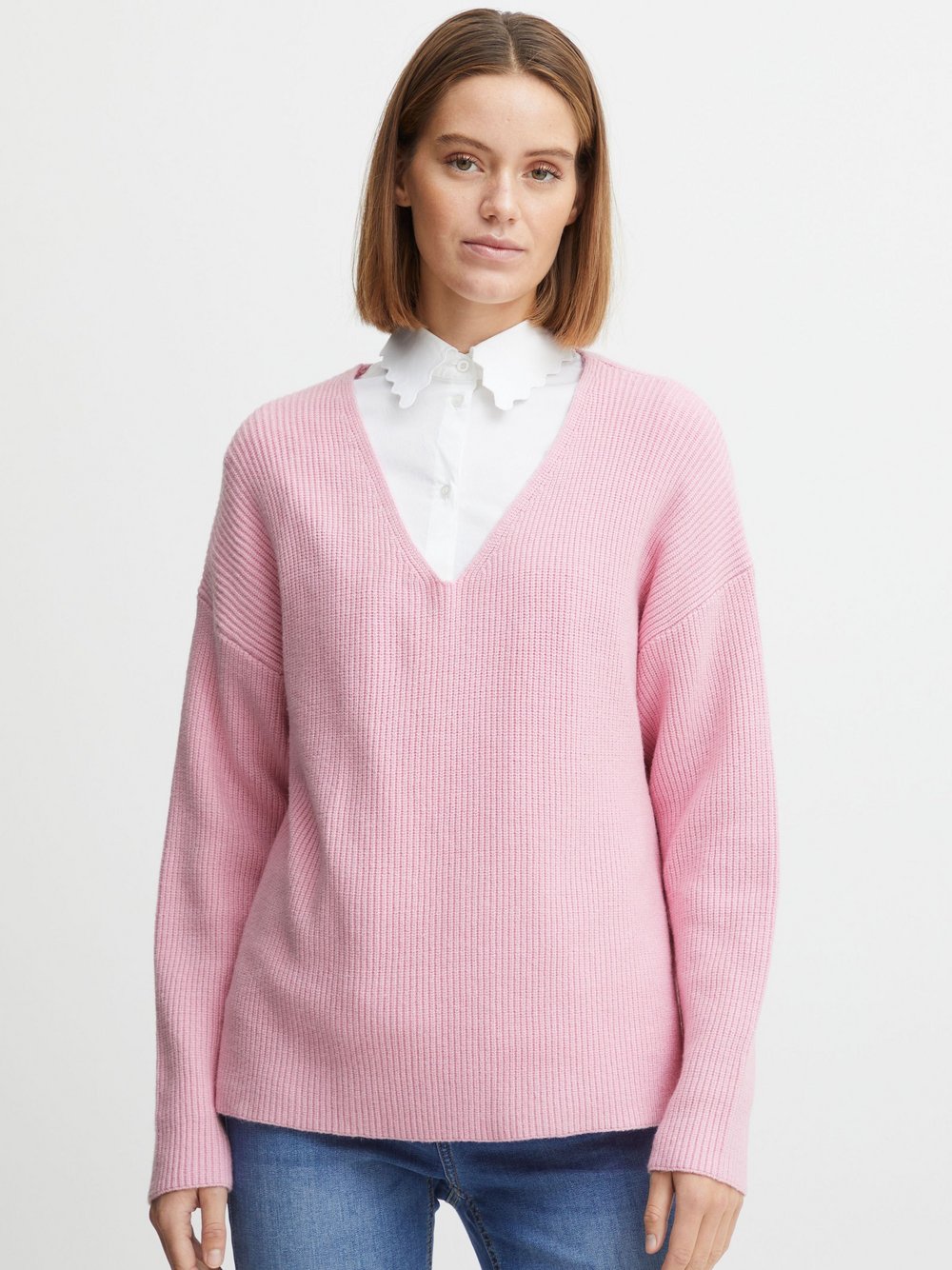 B.Young Strickpullover Damen Viskose rosa, S