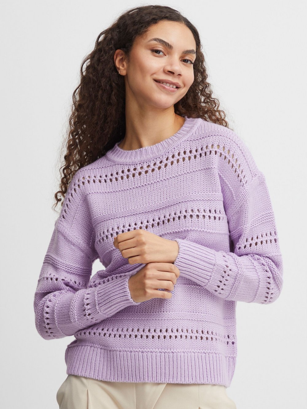 B.Young Strickpullover Damen lila, XXL