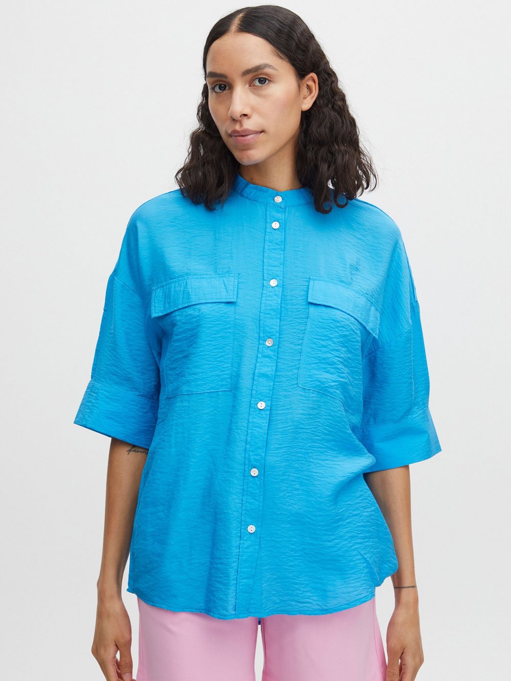 B.Young Shirtbluse Damen Viskose blau, 42