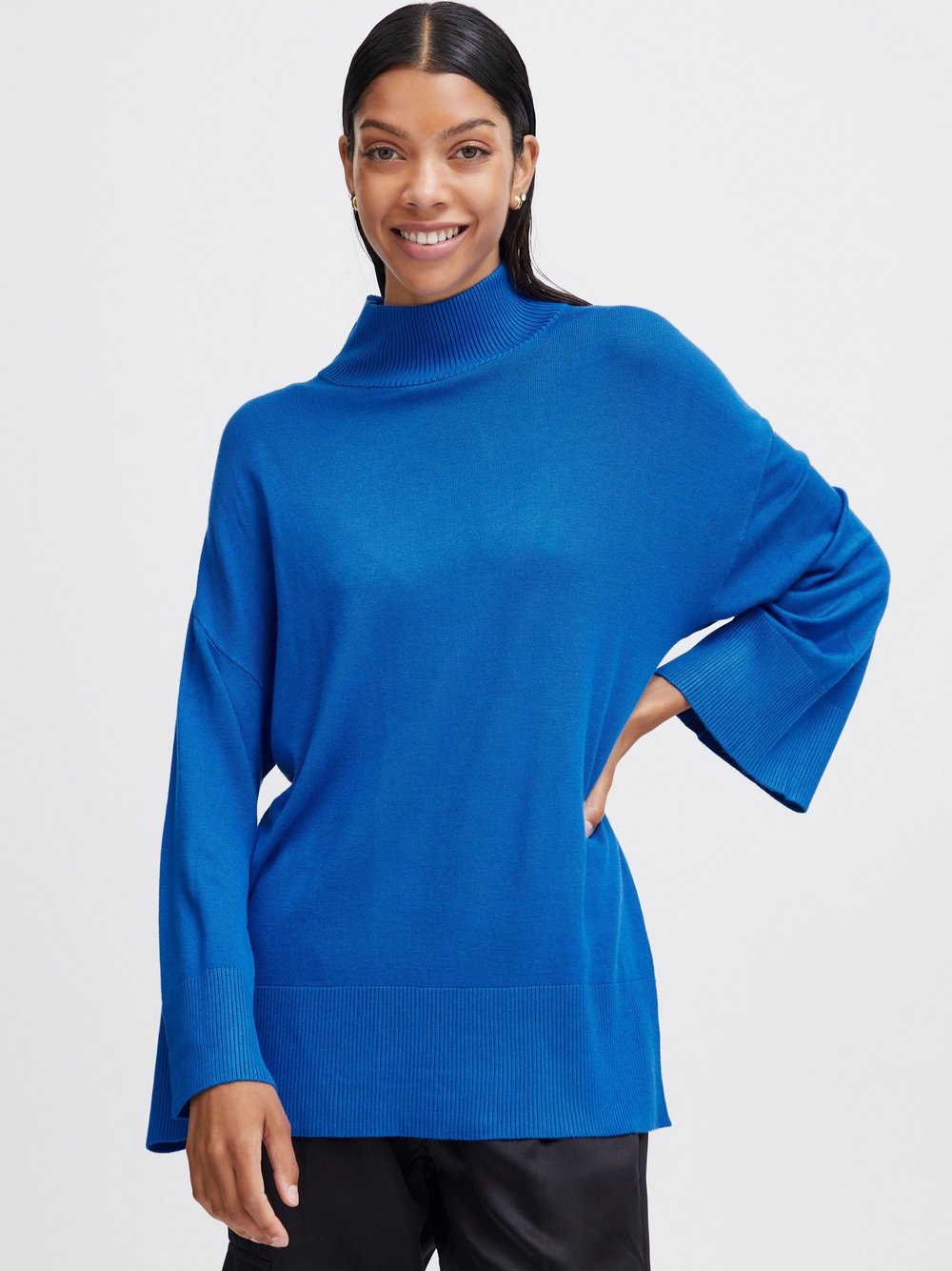 B.Young Strickpullover Damen Viskose blau, S