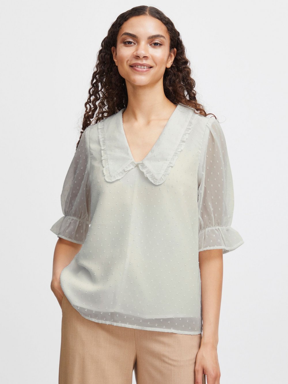 B.Young Shirtbluse Damen weiß, 34