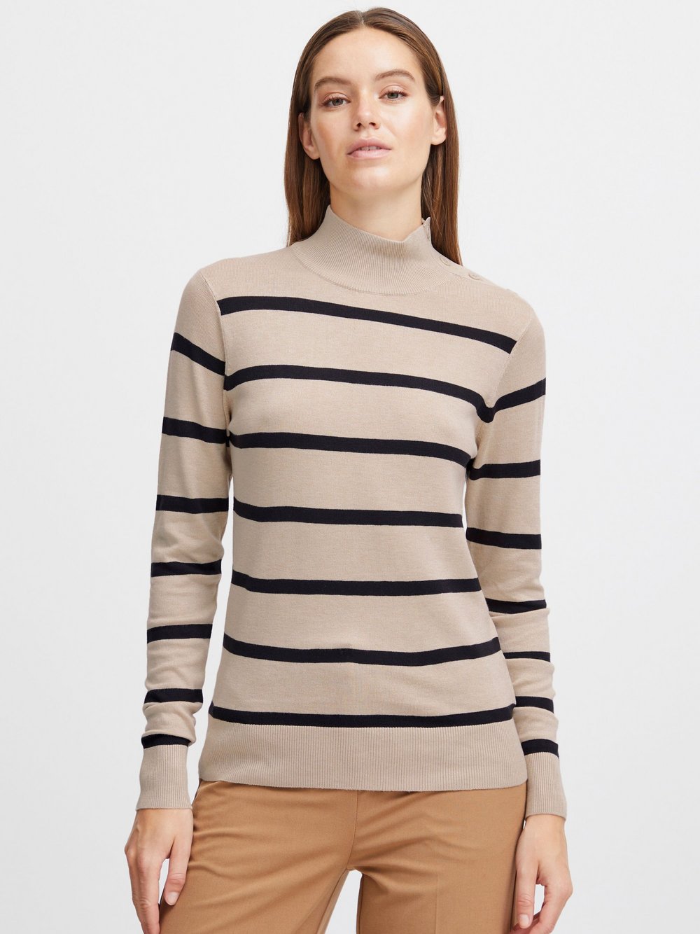 B.Young Strickpullover Damen Viskose beige, L